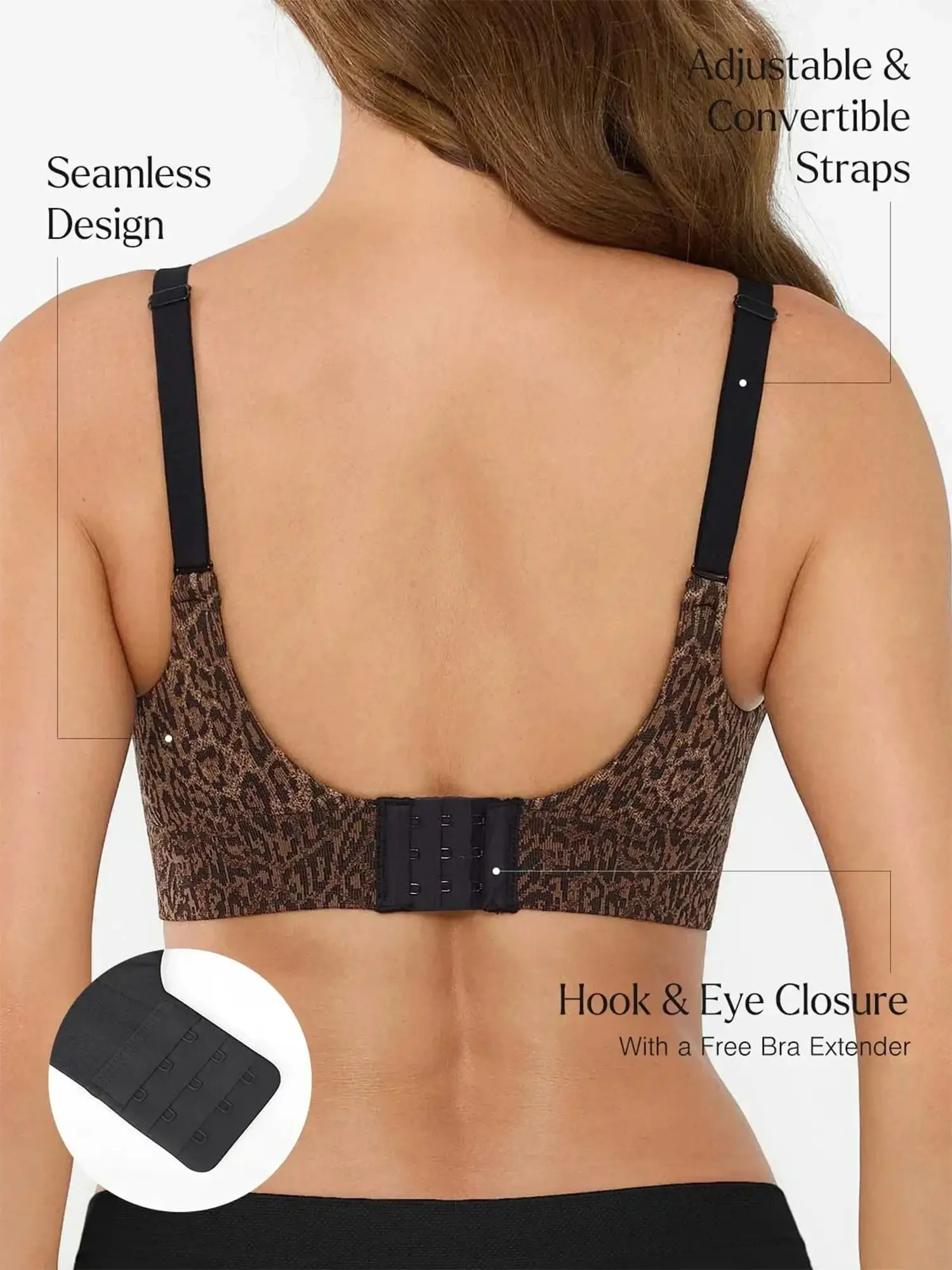 Popilush Seamless Wireless Leopard Shaping Push Up Bra - Image 4