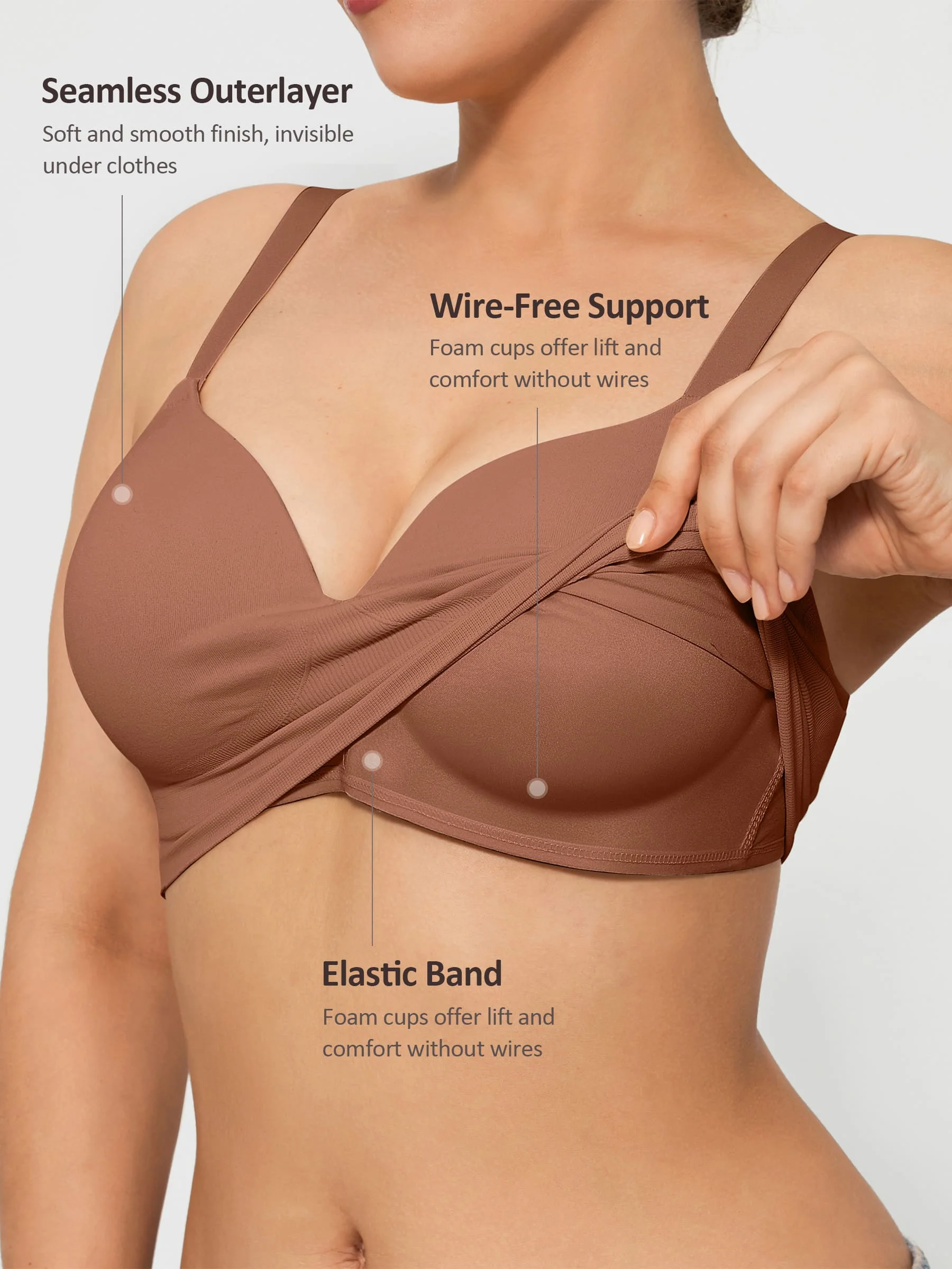 Feelingirl Wireless Push-Up Seamless Full Coverage Bra Bundle - Image 52
