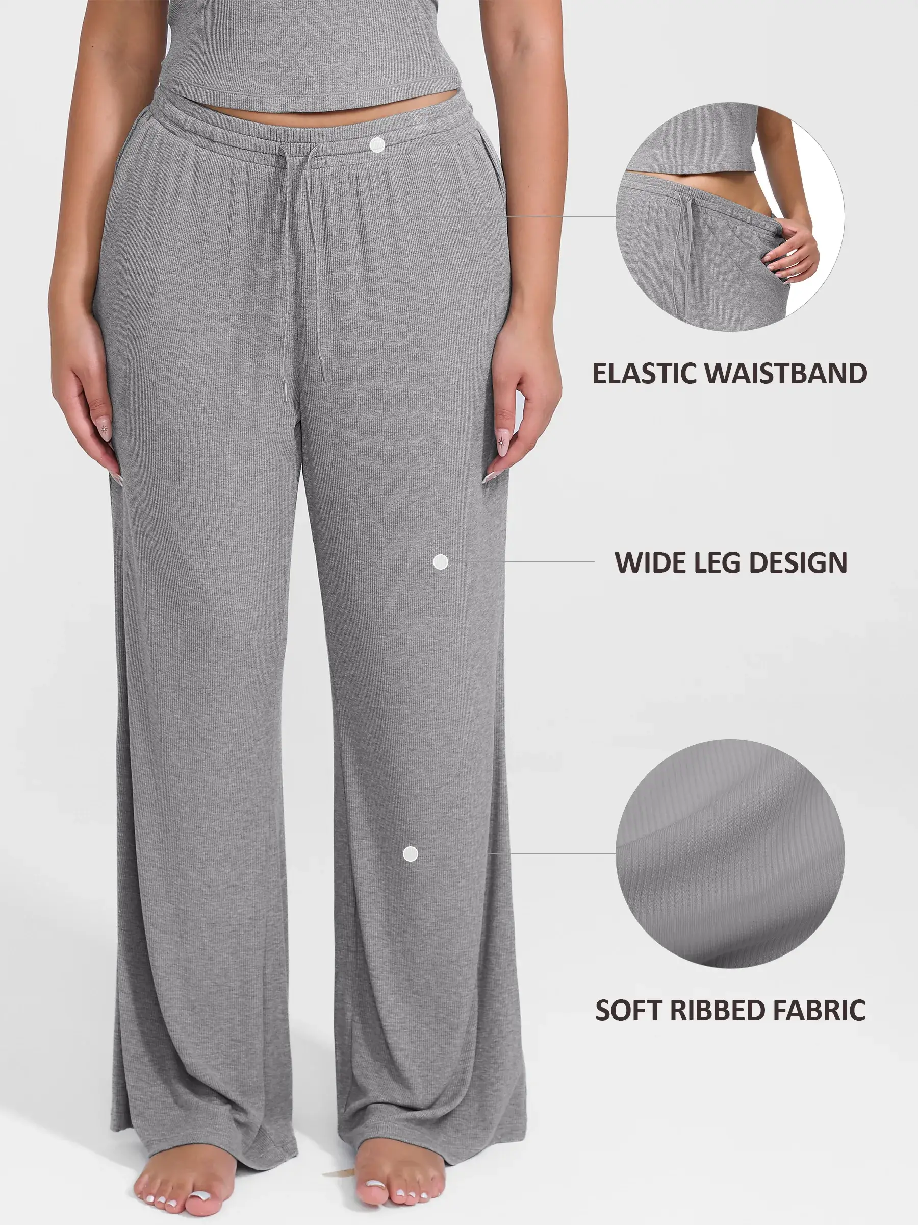 Feelingirl Breathable Ribbed Loungewear Pants - Image 10