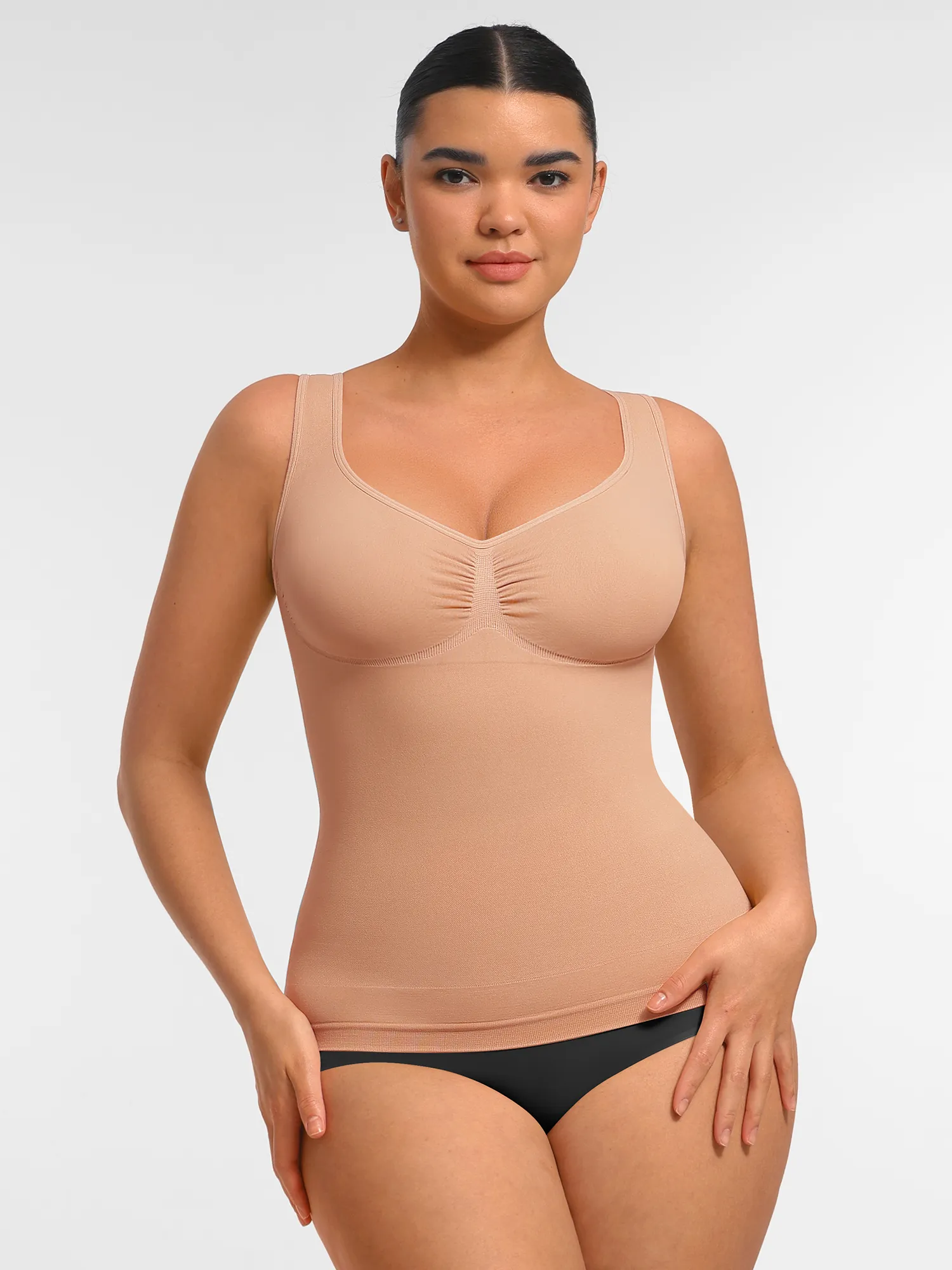 Feelingirl Bust Support Waist and Abdomen Control Shape  Wide Straps Tank Top - Image 33
