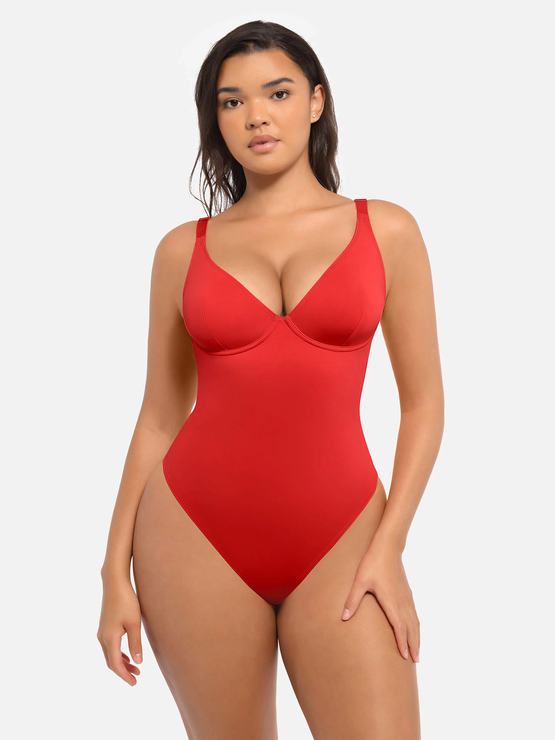 Feelingirl Deep V Neck Tummy Control Shapewear Bodysuit [BOGO] - Image 13