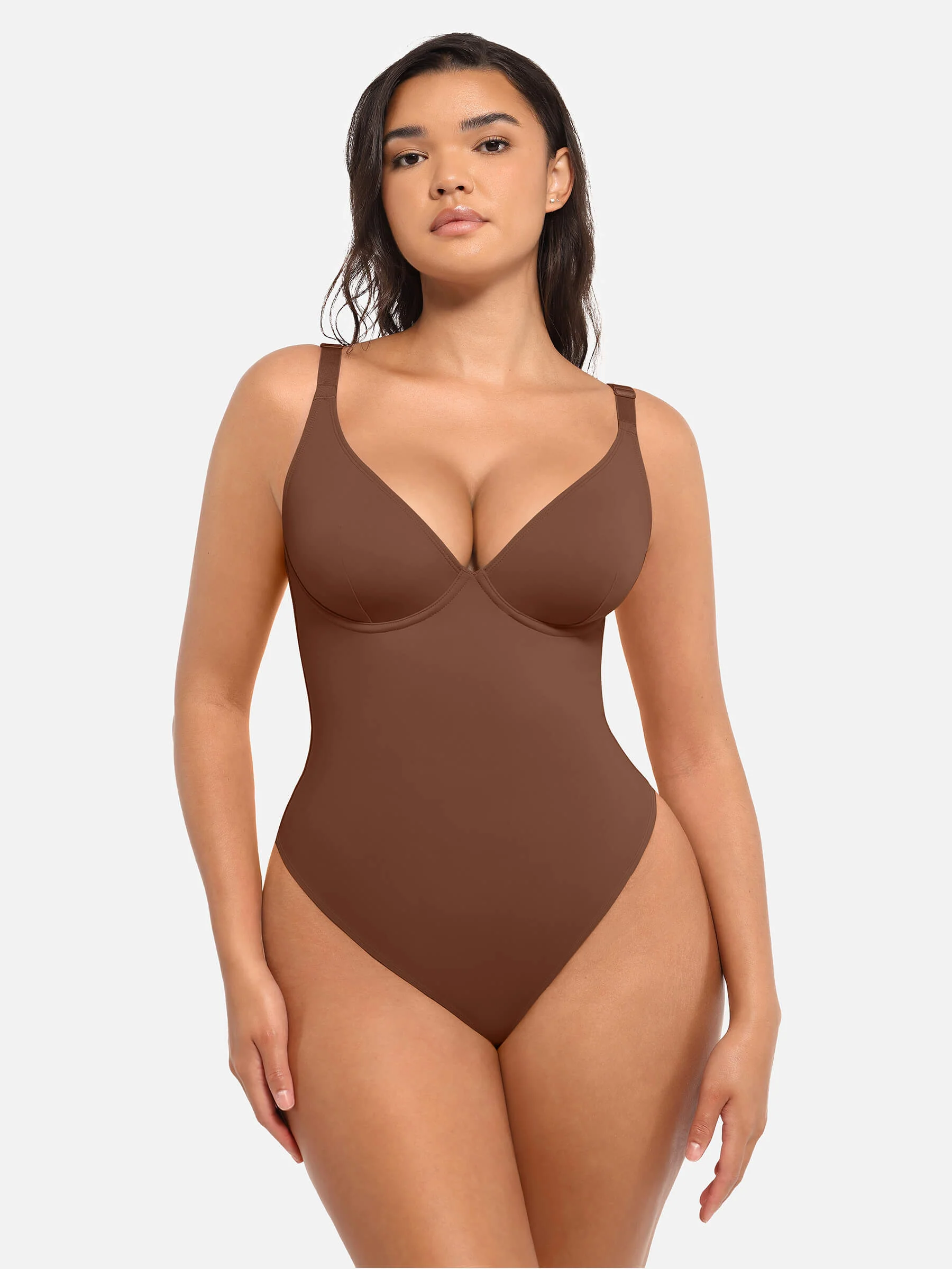 Feelingirl Deep V Neck Tummy Control Shapewear Bodysuit [BOGO] - Image 17