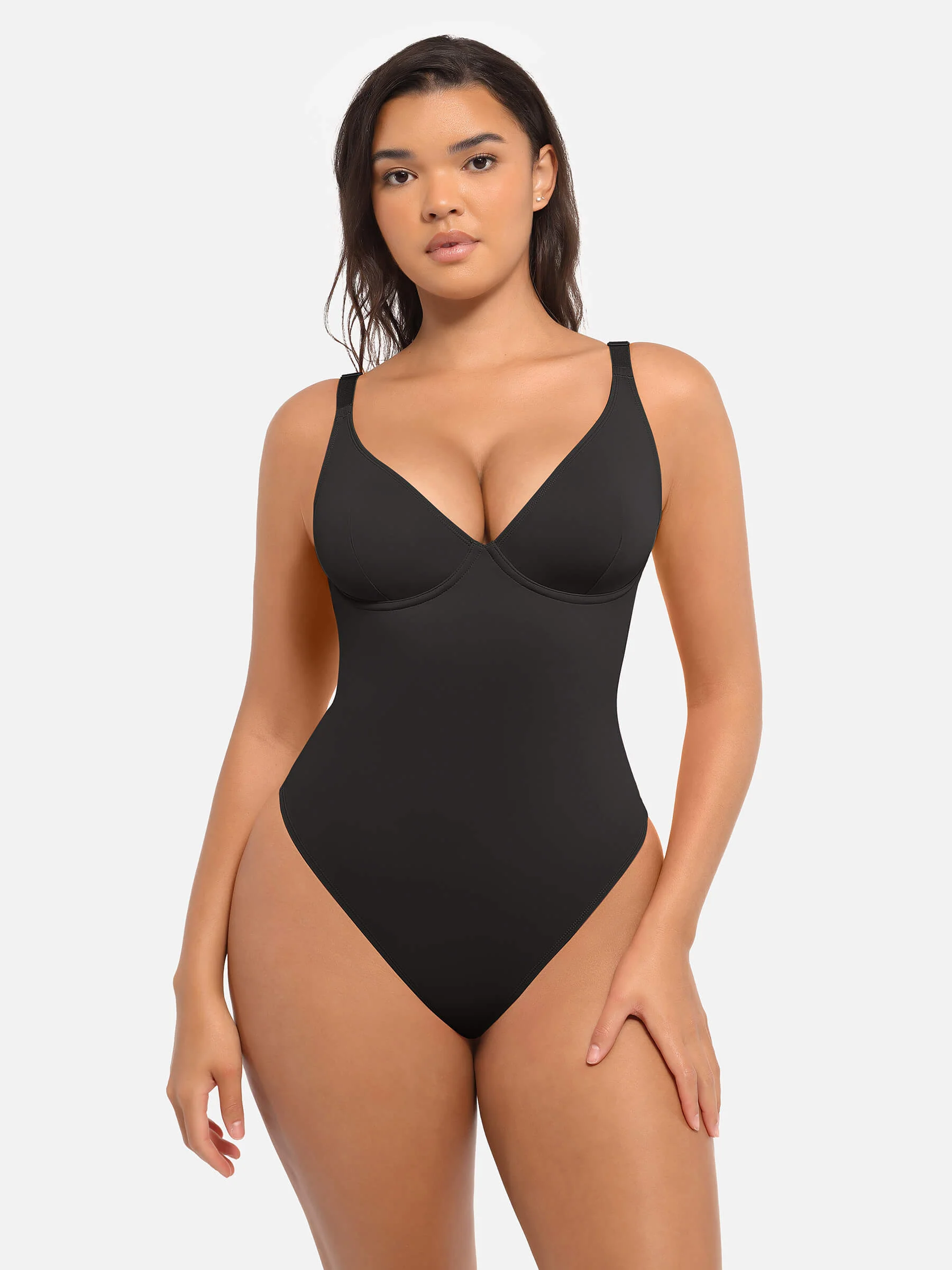 Feelingirl Deep V Neck Tummy Control Shapewear Bodysuit [BOGO] - Image 3