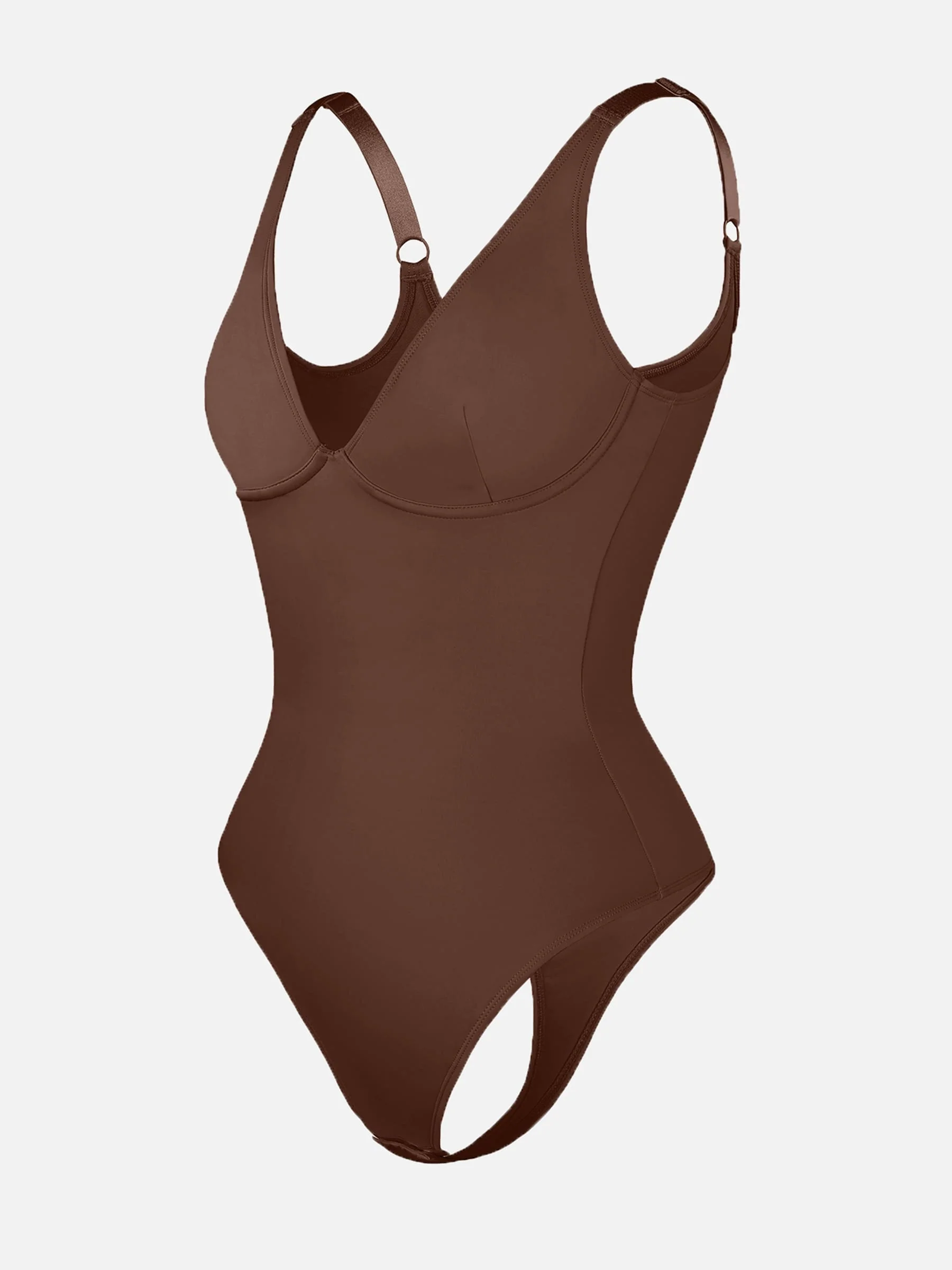 Feelingirl V Neck Tummy Control Shaping Bodysuit - Image 16