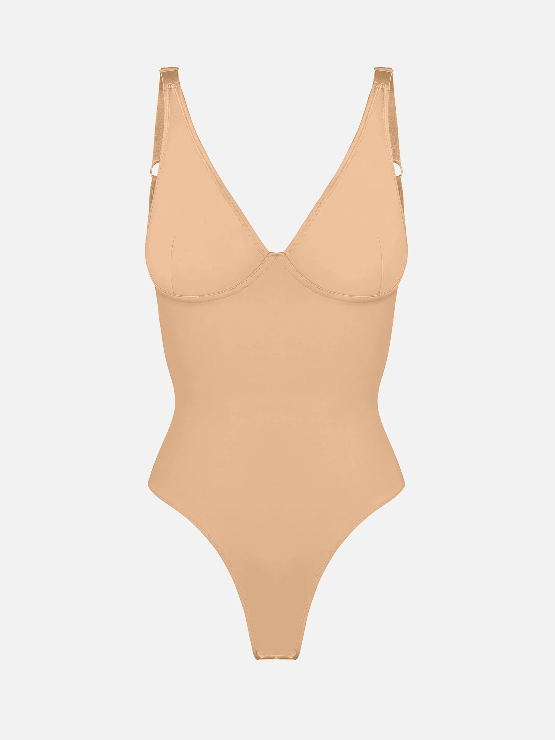 Feelingirl V Neck Tummy Control Bodysuit - Image 48