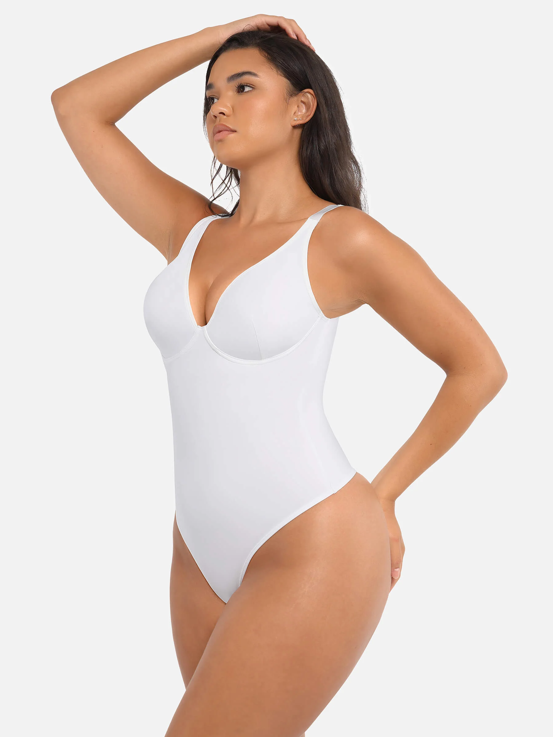 Feelingirl V Neck Tummy Control Bodysuit - Image 62