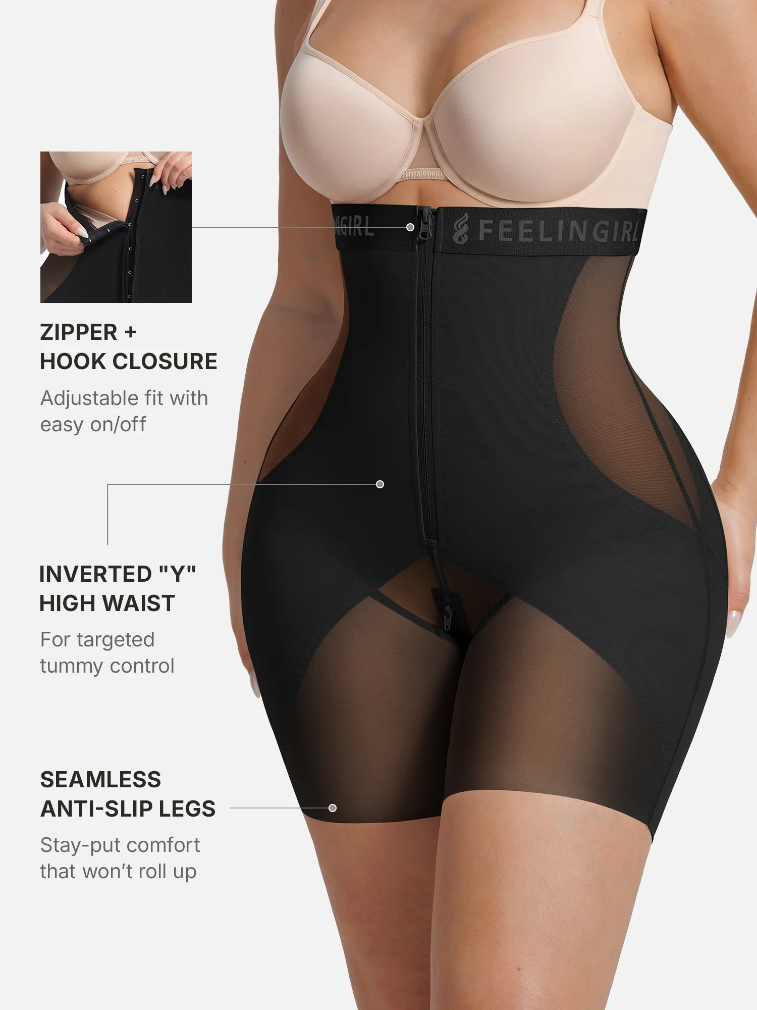 Feelingirl FeelXpert™ Tummy Control Butt Lift Shaper Shorts - Image 3