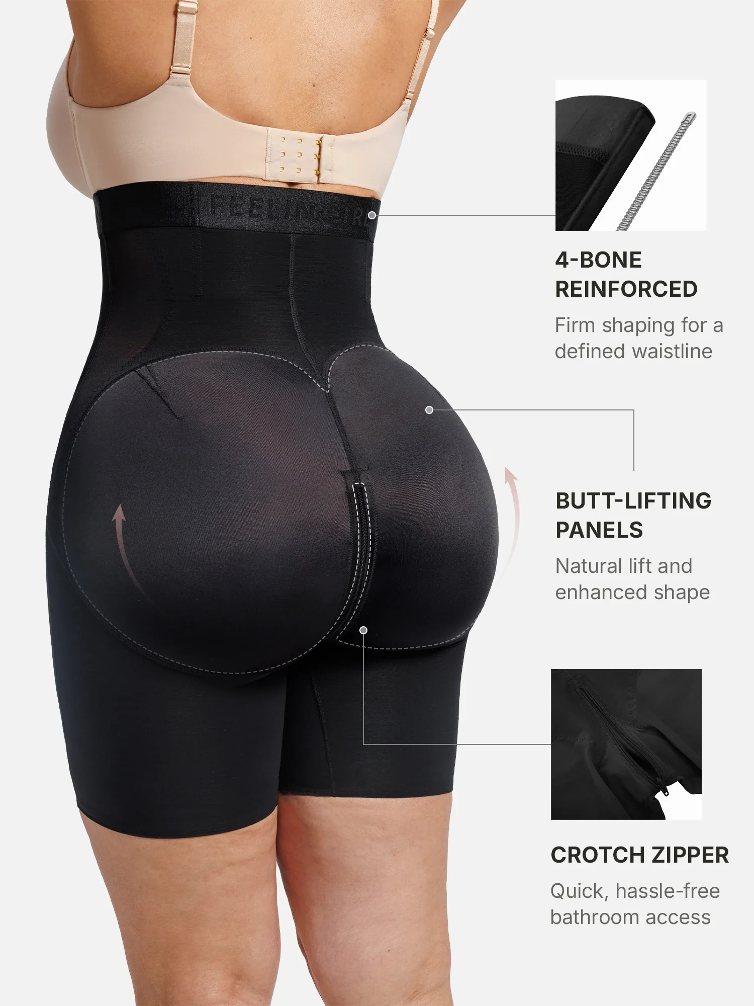 Feelingirl FeelXpert™ Tummy Control Butt Lift Shaper Shorts - Image 4