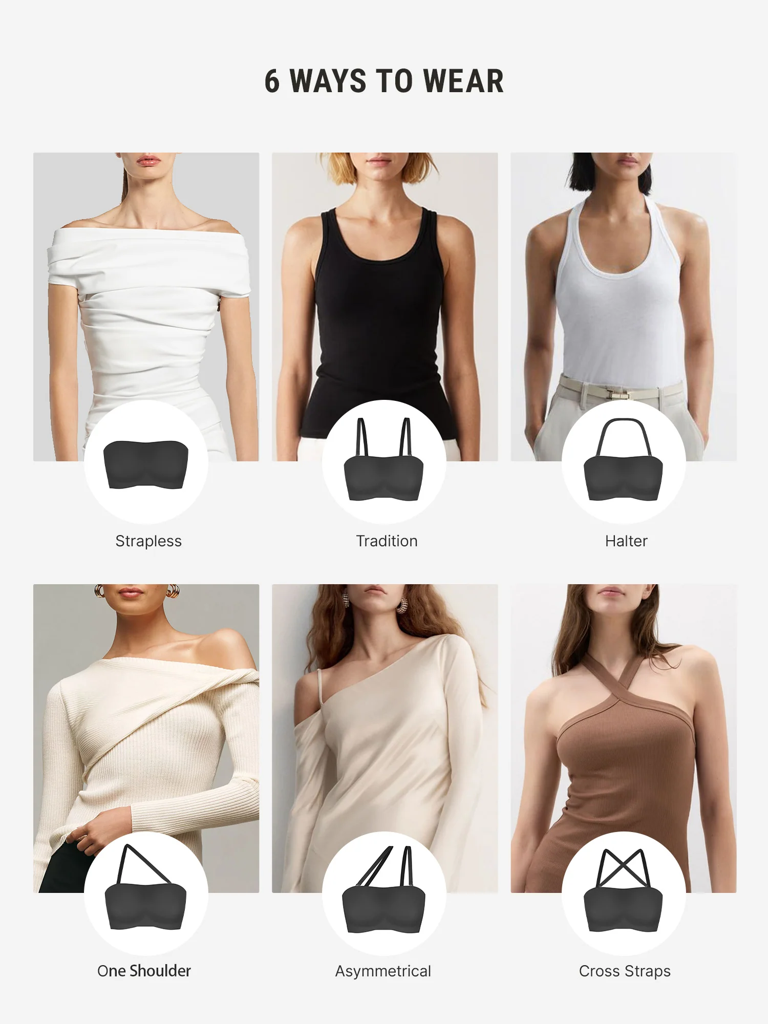 Feelingirl Feel Soft Butter-Soft Strapless Bandeau Bra [BOGO] - Image 15
