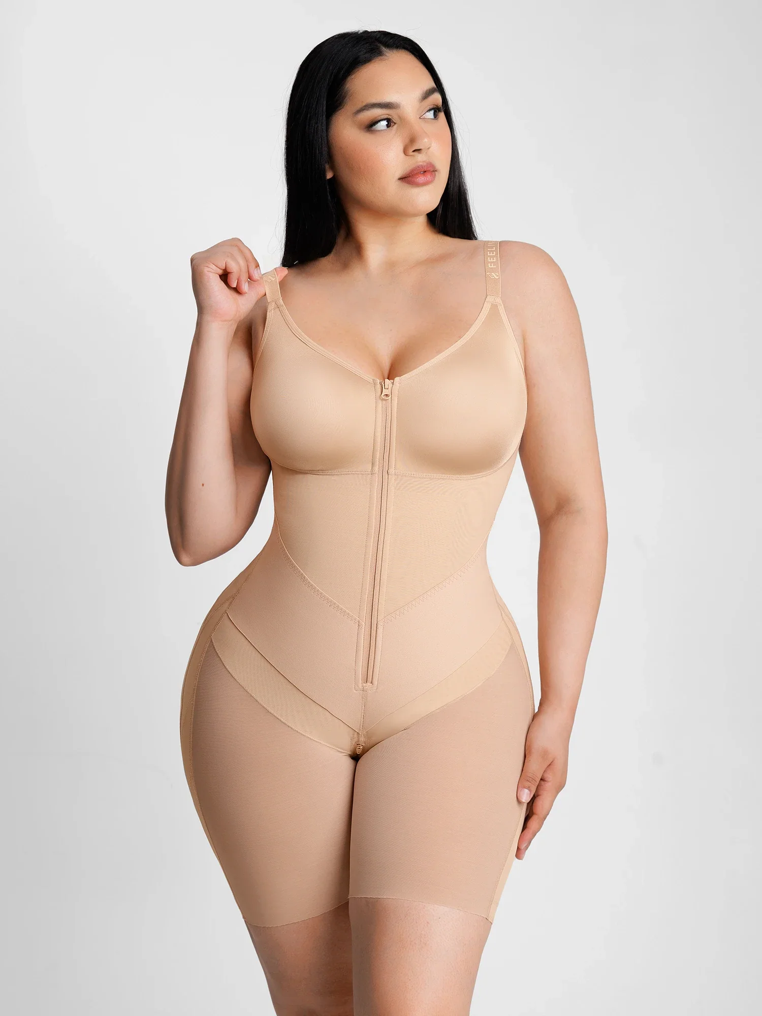 Feelingirl Full-Coverage Chest Faja Tummy Control Butt Lift Bodysuit - Image 24