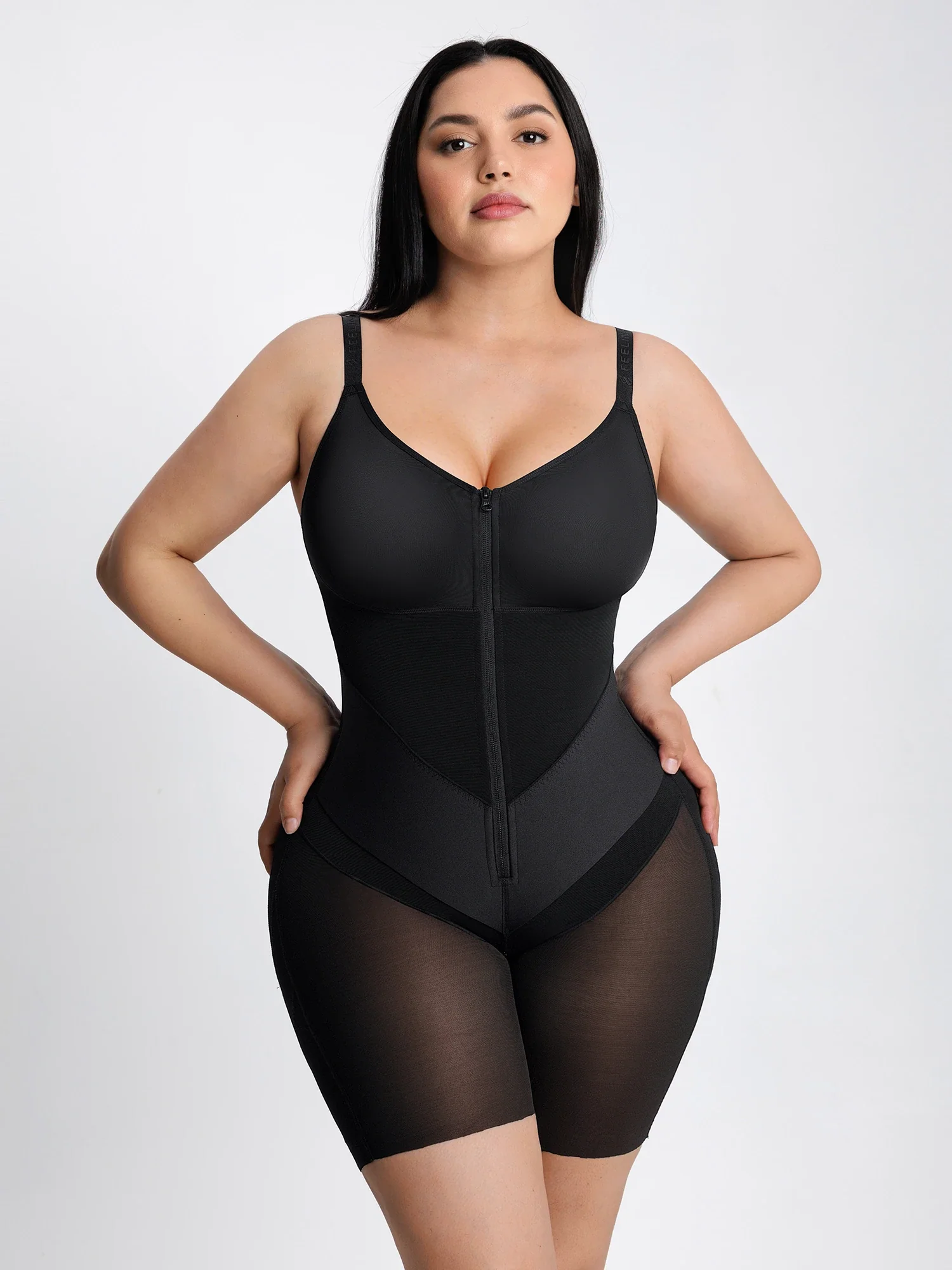 Feelingirl Full-Coverage Chest Faja Tummy Control Butt Lift Bodysuit - Image 3