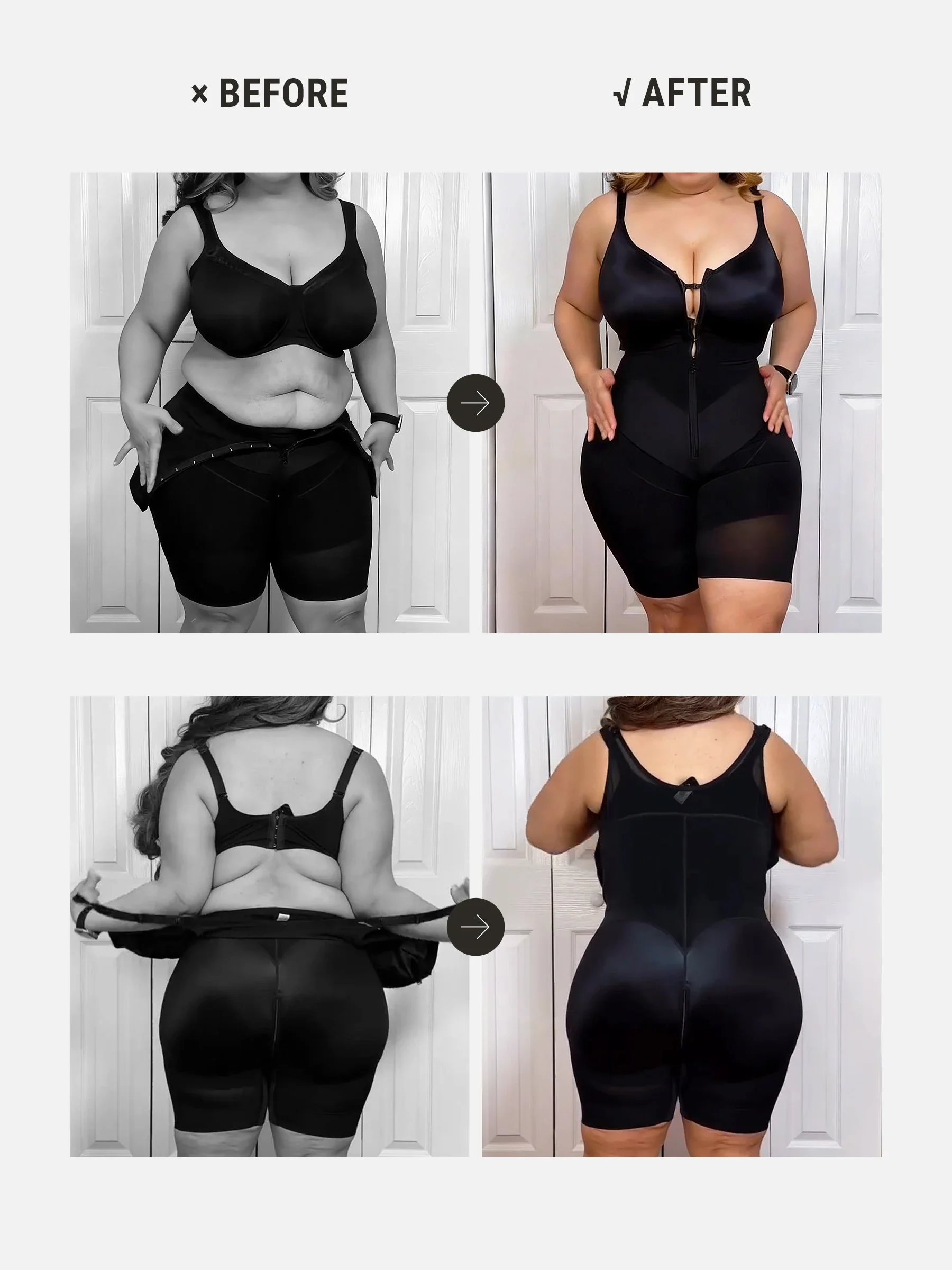 Feelingirl Full-Coverage Chest Faja Tummy Control Butt Lift Bodysuit - Image 4