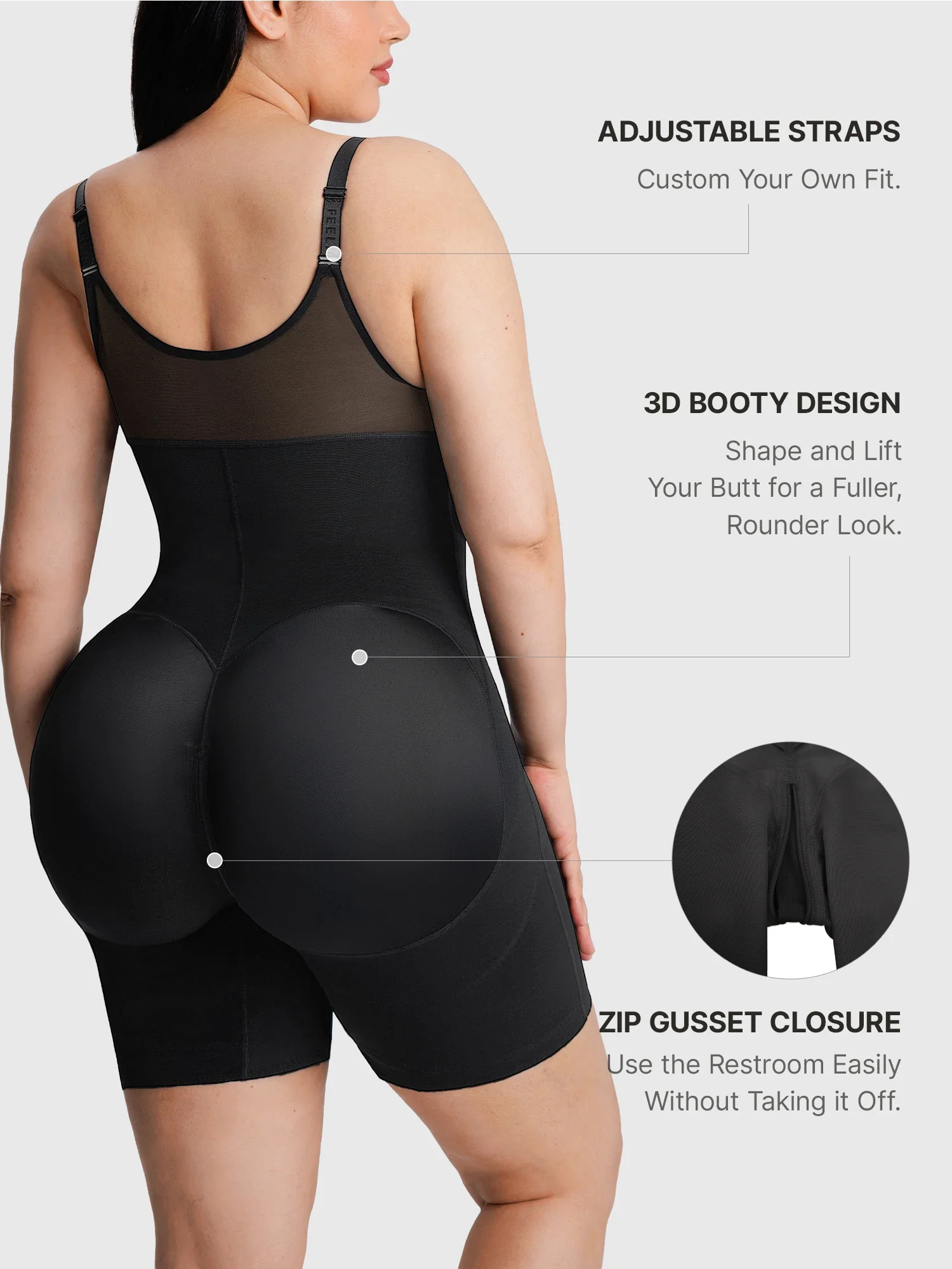 Feelingirl Full-Coverage Chest Faja Tummy Control Butt Lift Bodysuit - Image 6