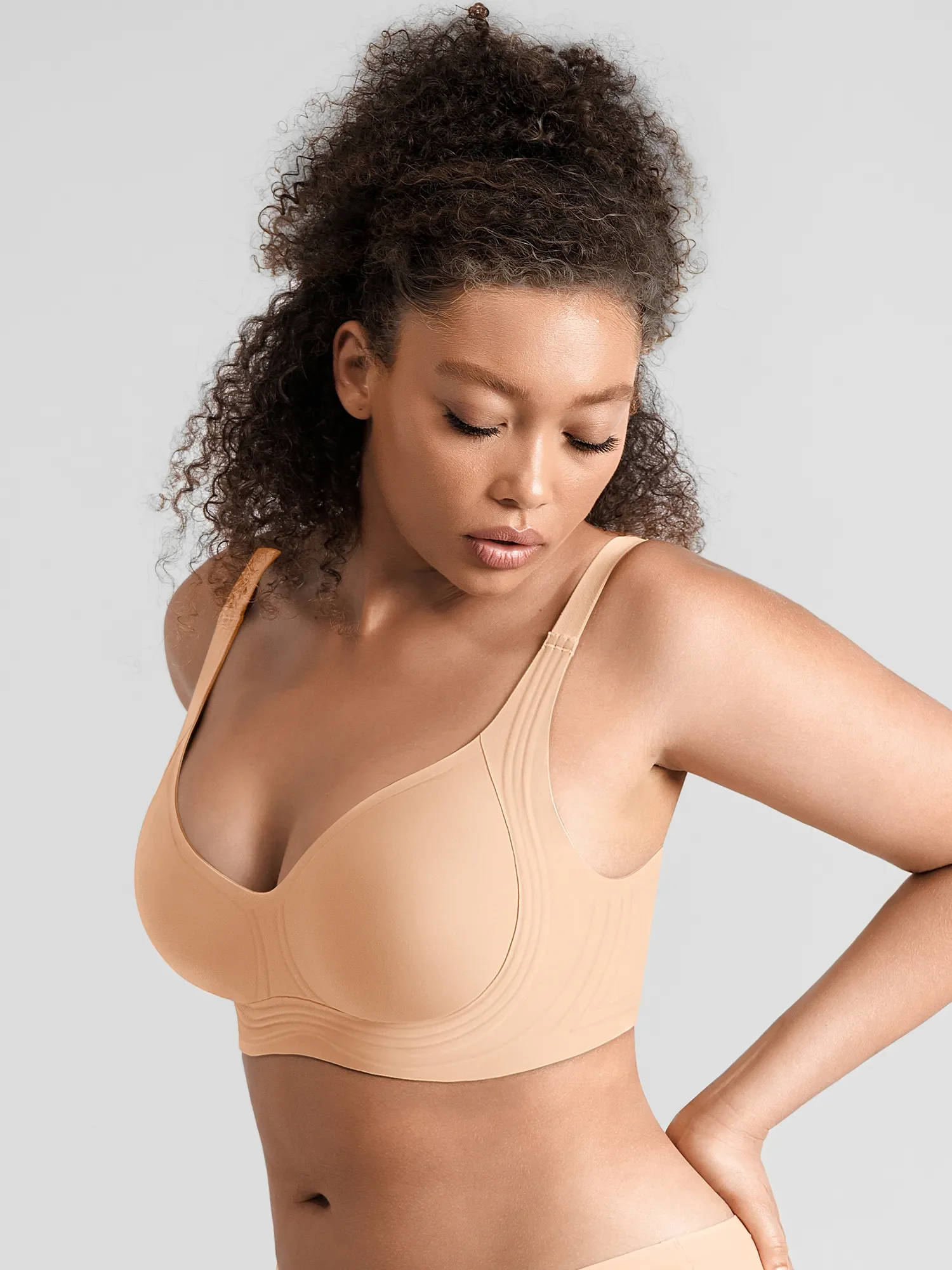 Feelingirl Jelly-Support Comfort Wireless Seamless Plunge Bra - Image 2