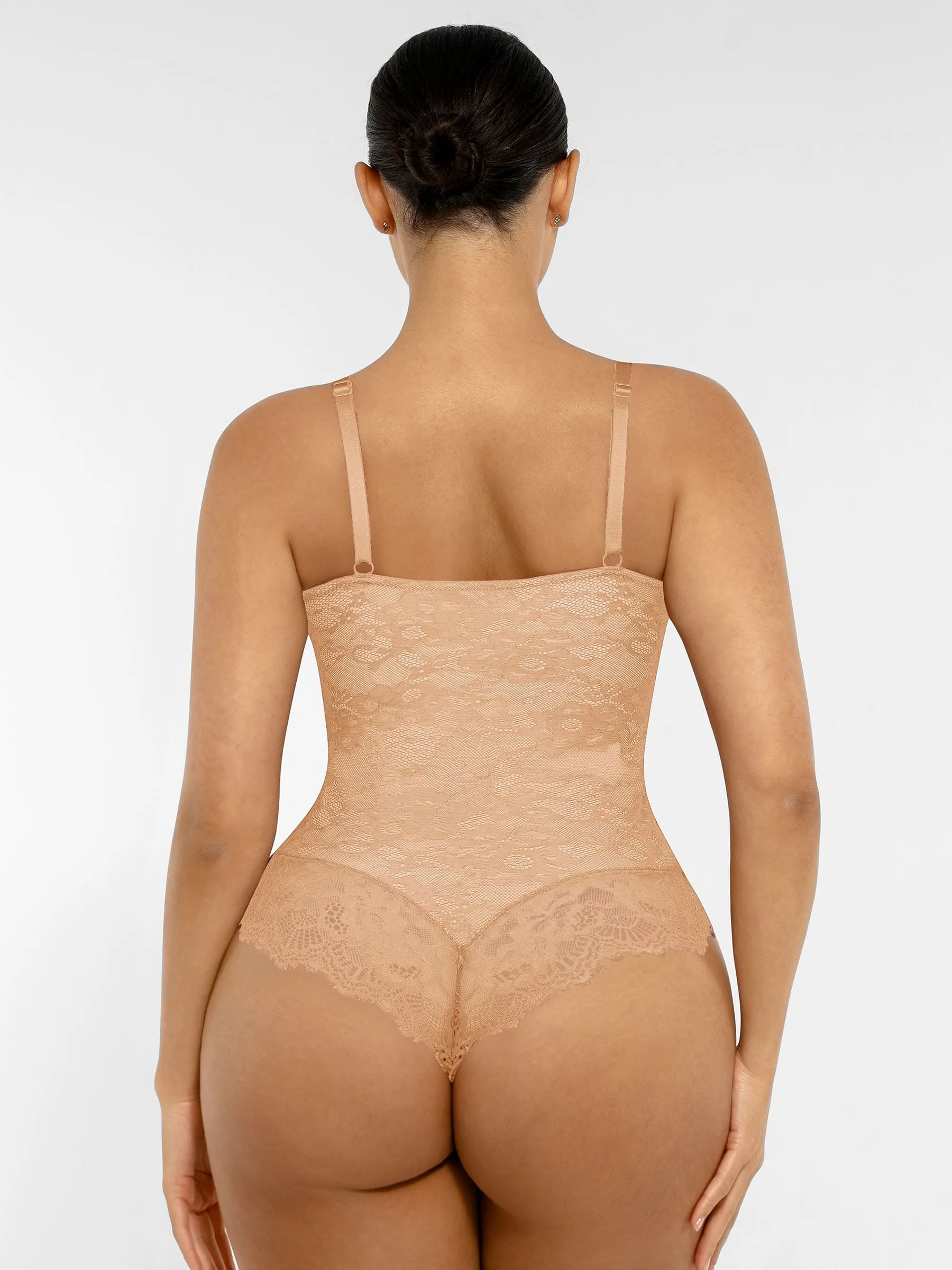Feelingirl Lace V Neck Full Bodysuit Underwear - Image 65