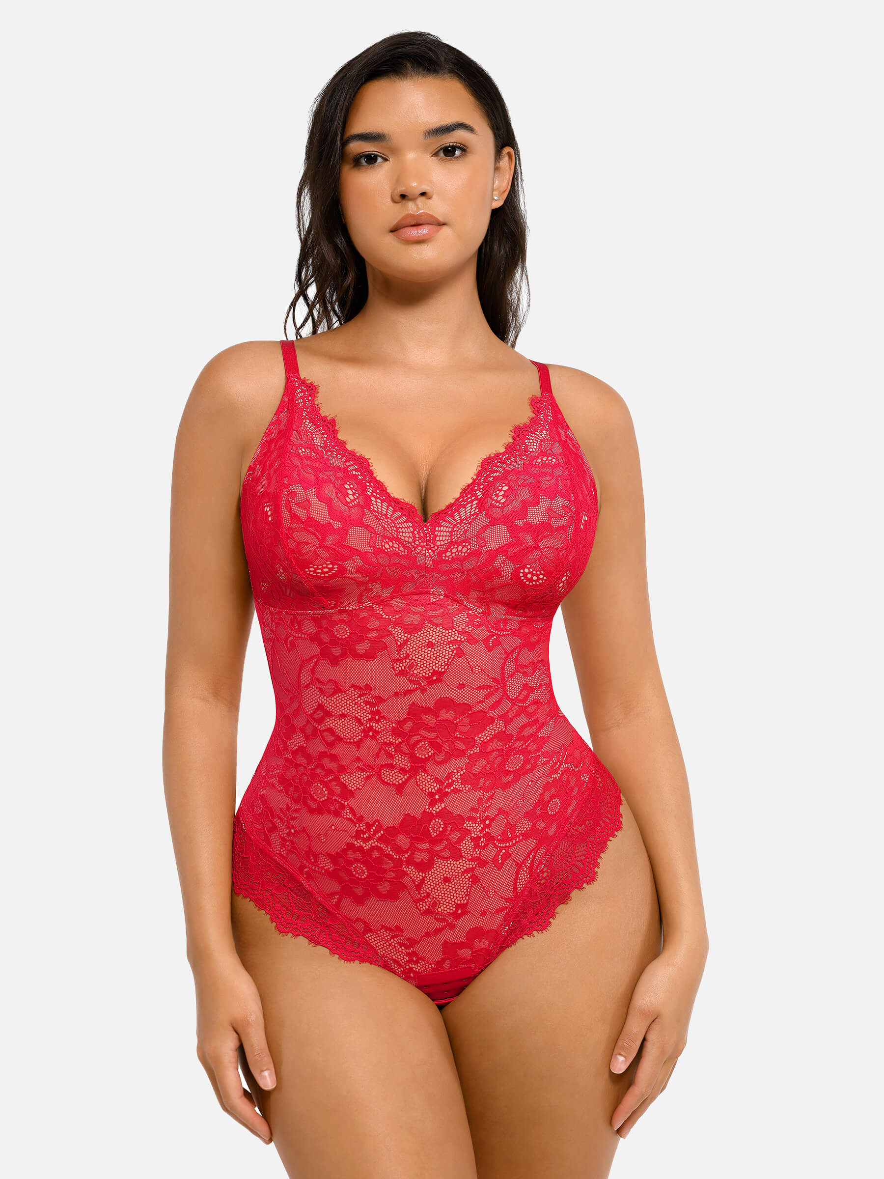 Feelingirl Lace V Neck Full Bodysuit Underwear [BOGO] - Image 11