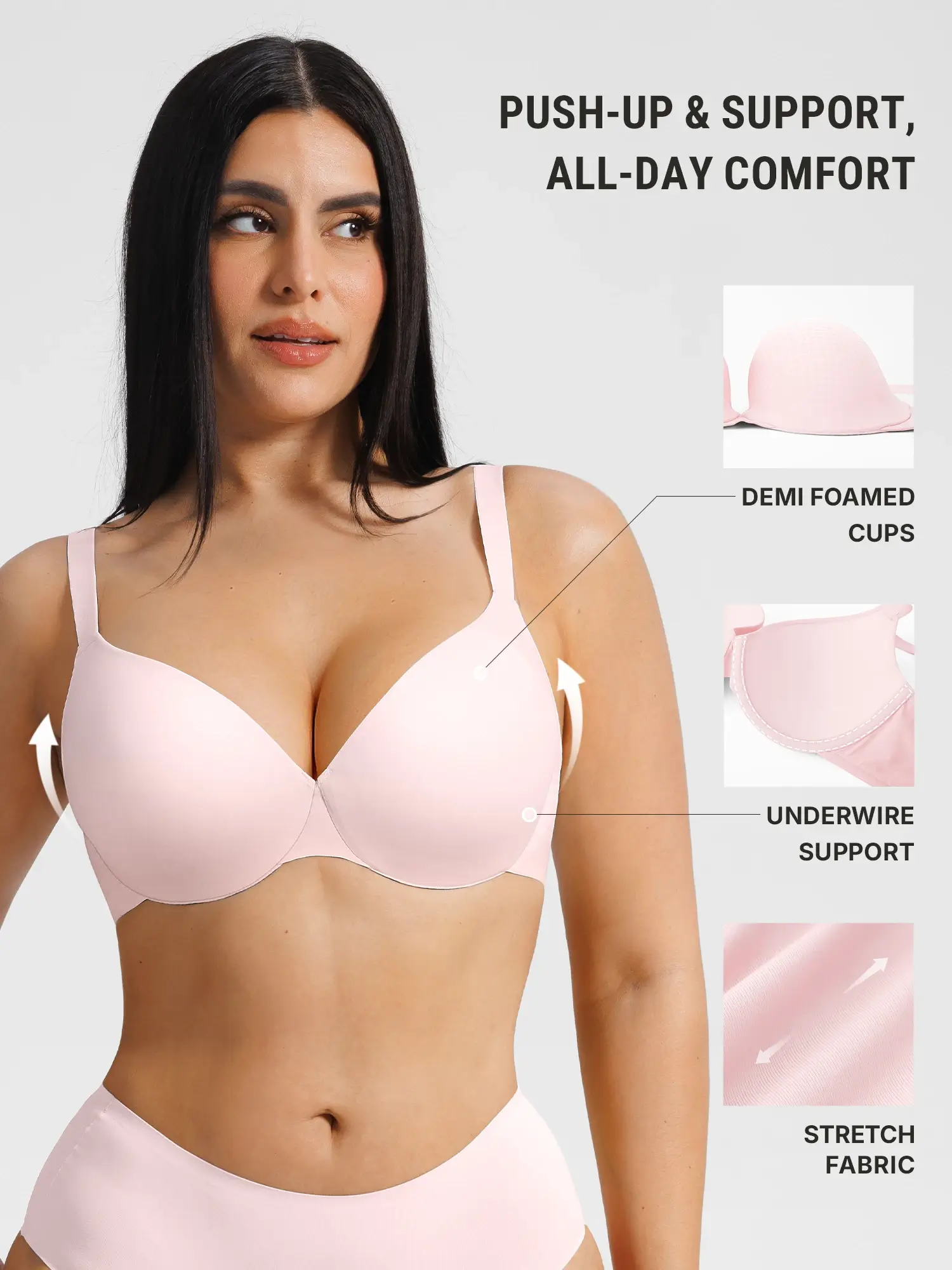 Push Up Lightly Lined Demi Bra - Image 9