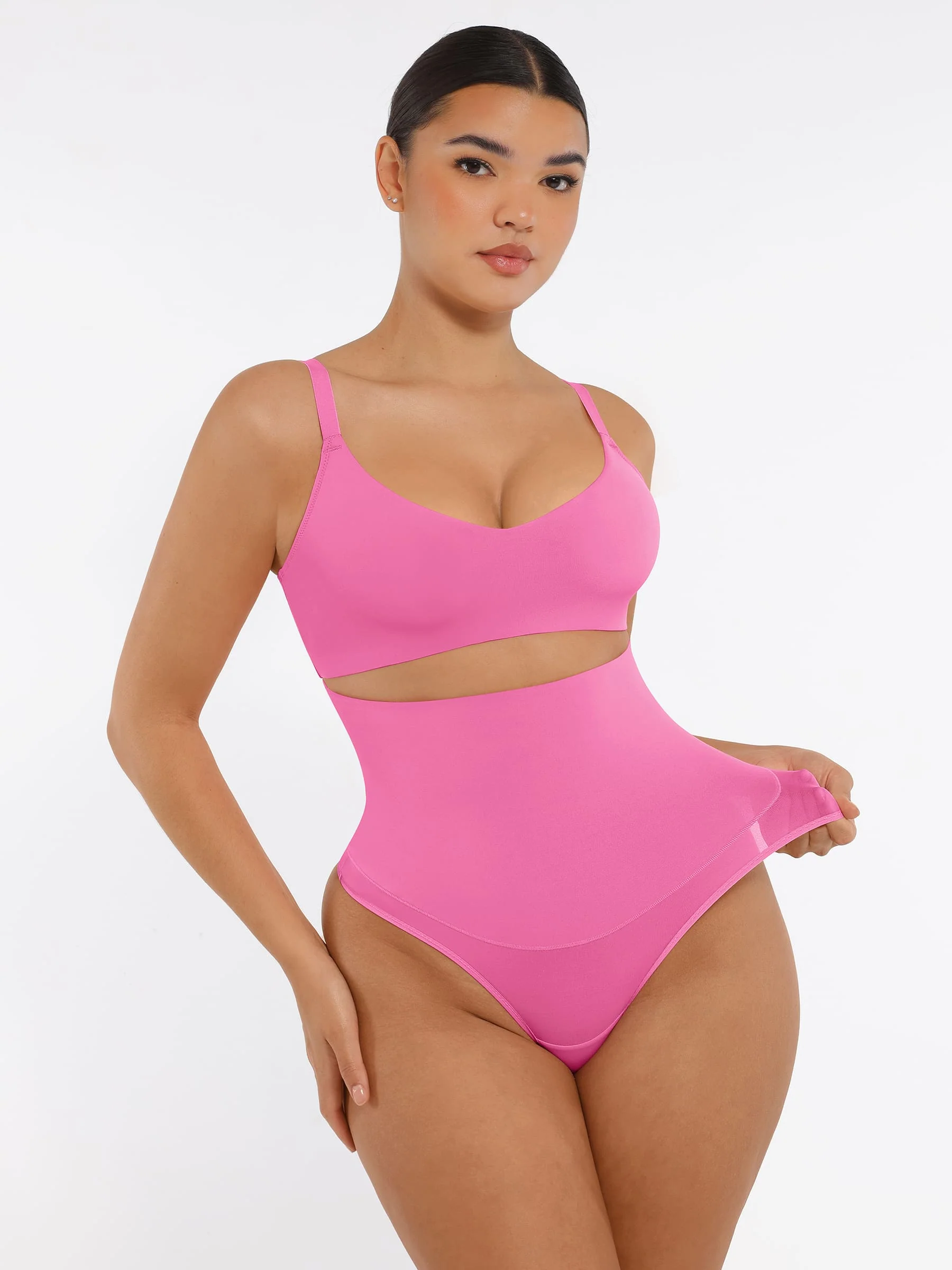 Feelingirl Mid-Waisted Thong Tummy Control Shaper Panties [BOGO] - Image 11