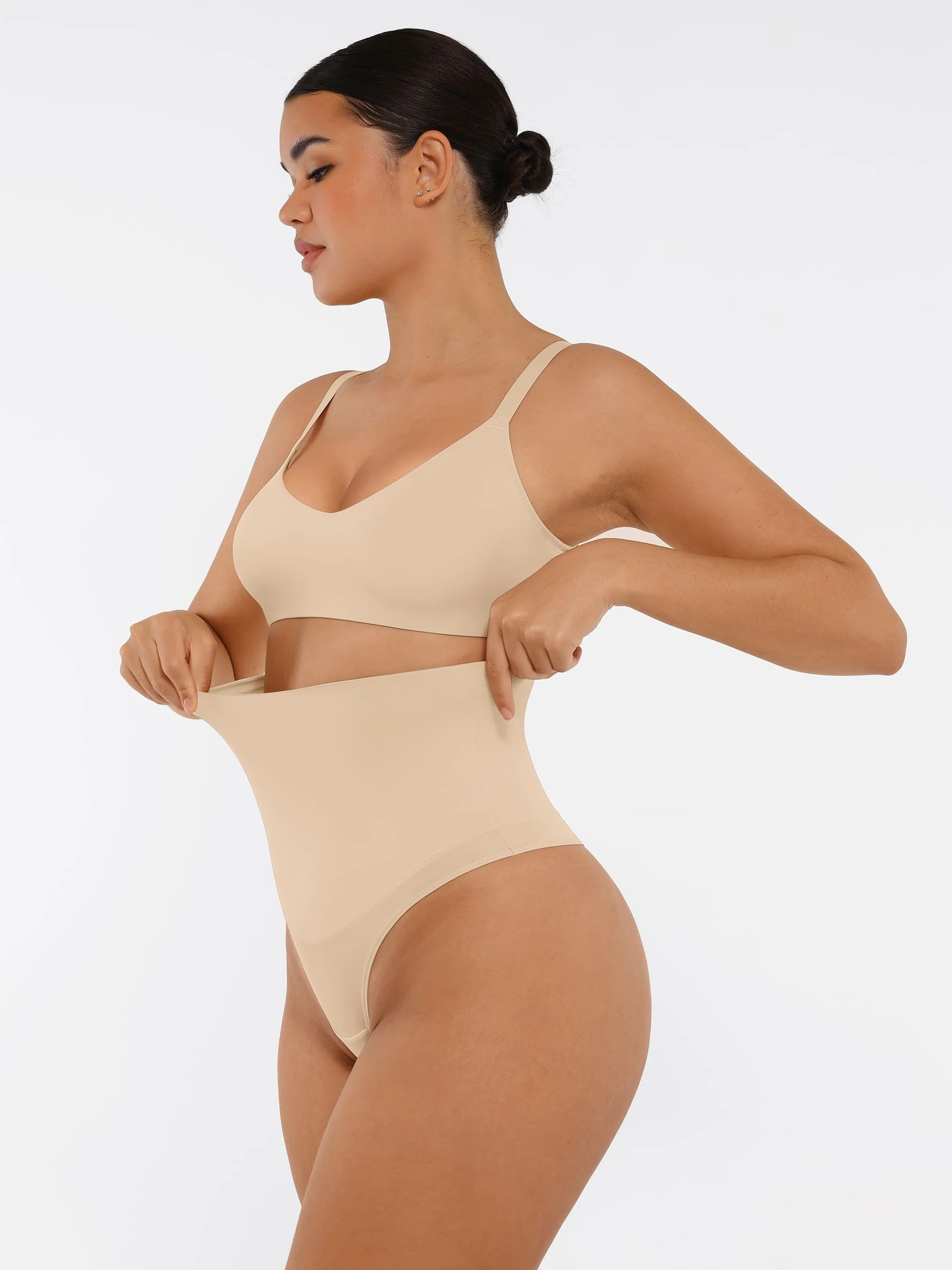 Feelingirl Mid-Waisted Thong Tummy Control Shaper Panties [BOGO] - Image 20