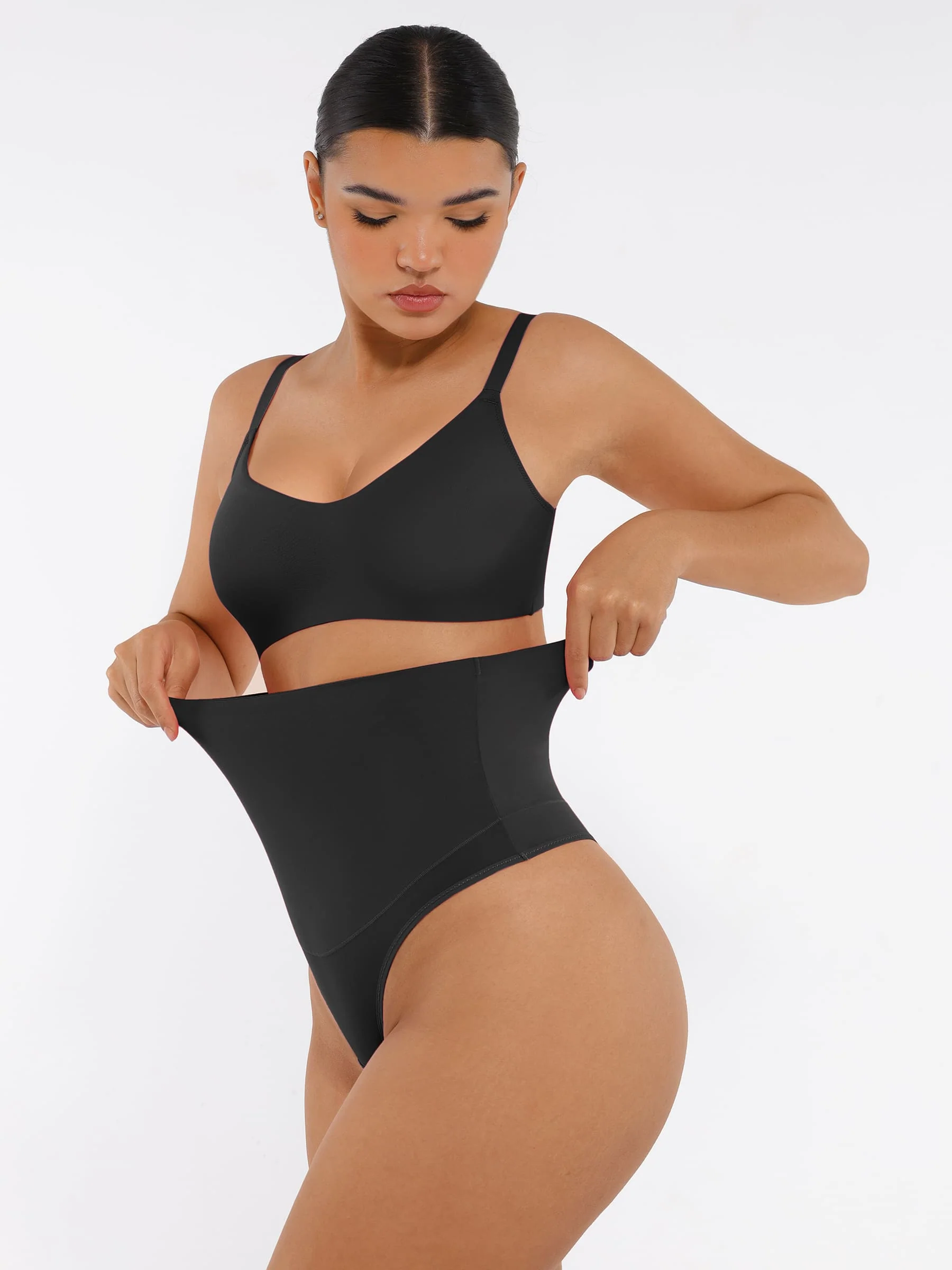 Feelingirl Mid-Waisted Thong Tummy Control Shaper Panties [BOGO] - Image 28