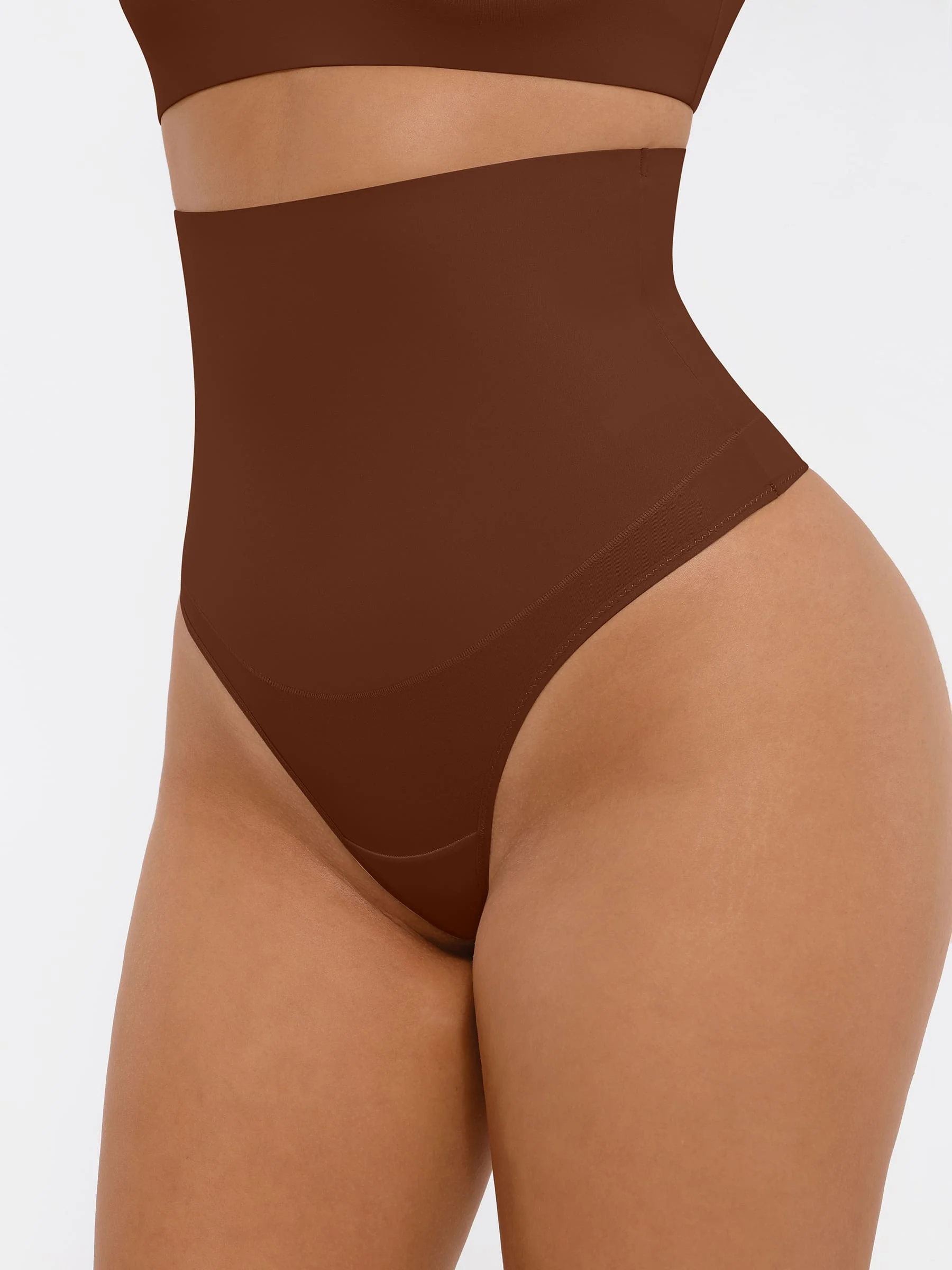 Feelingirl Mid-Waisted Thong Tummy Control Shaper Panties [BOGO] - Image 32