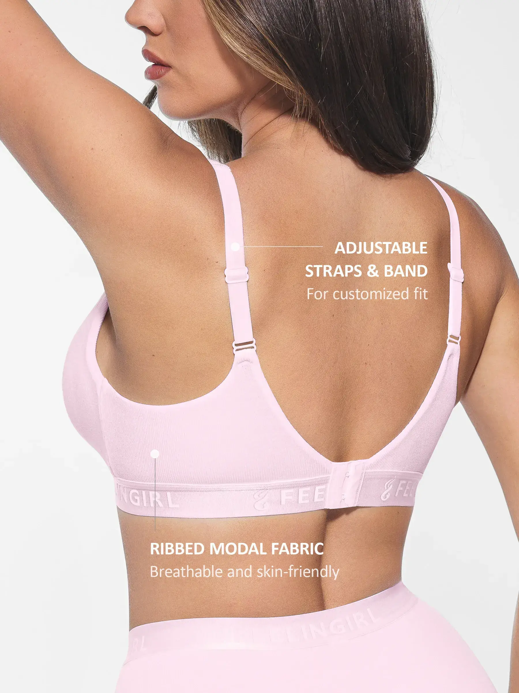 Feelingirl FeelCozy™ No Underwire Light Support Modal Bra - Image 4