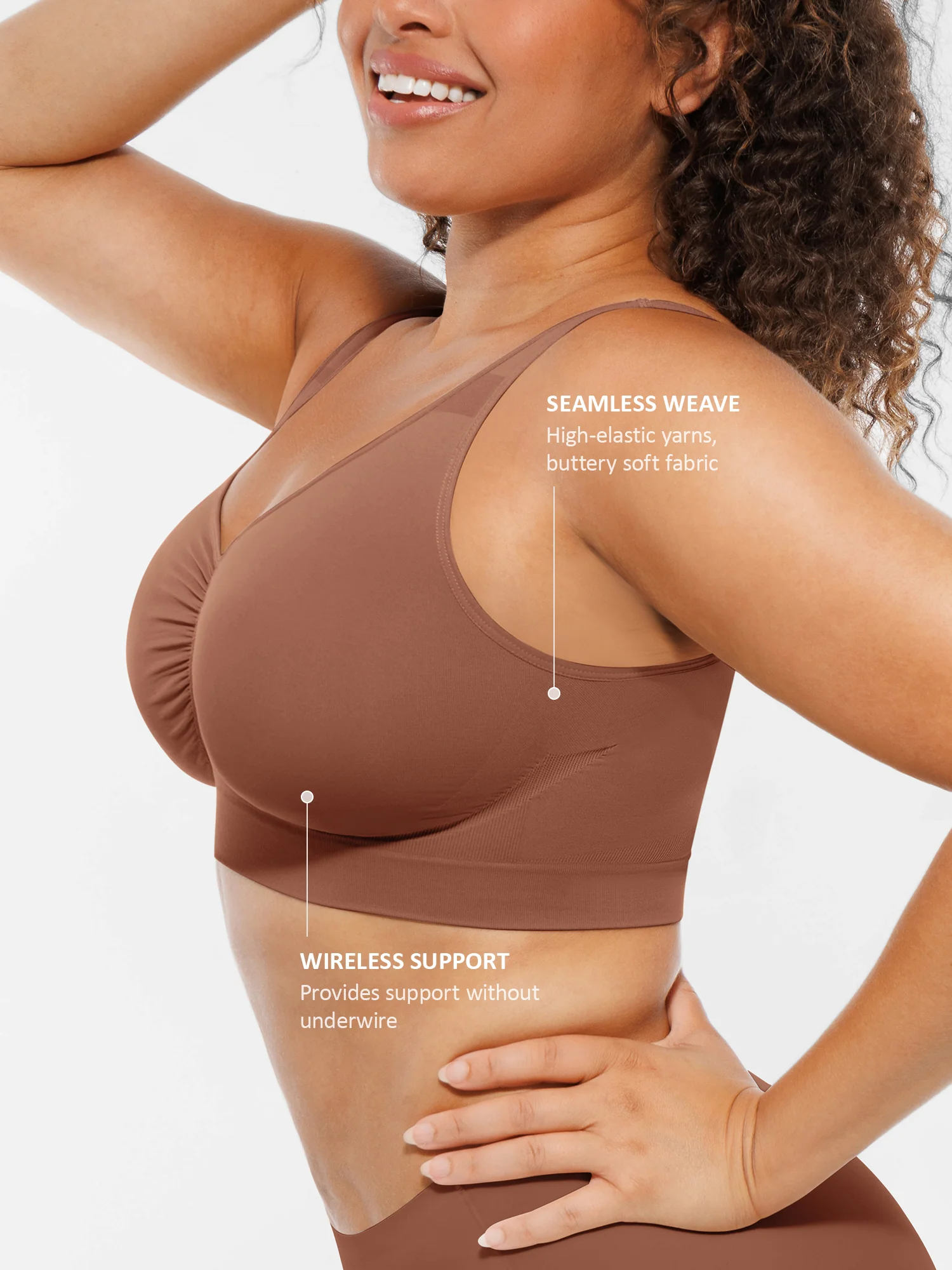 Feelingirl No Underwire Wide Straps Everyday Bra - Image 8