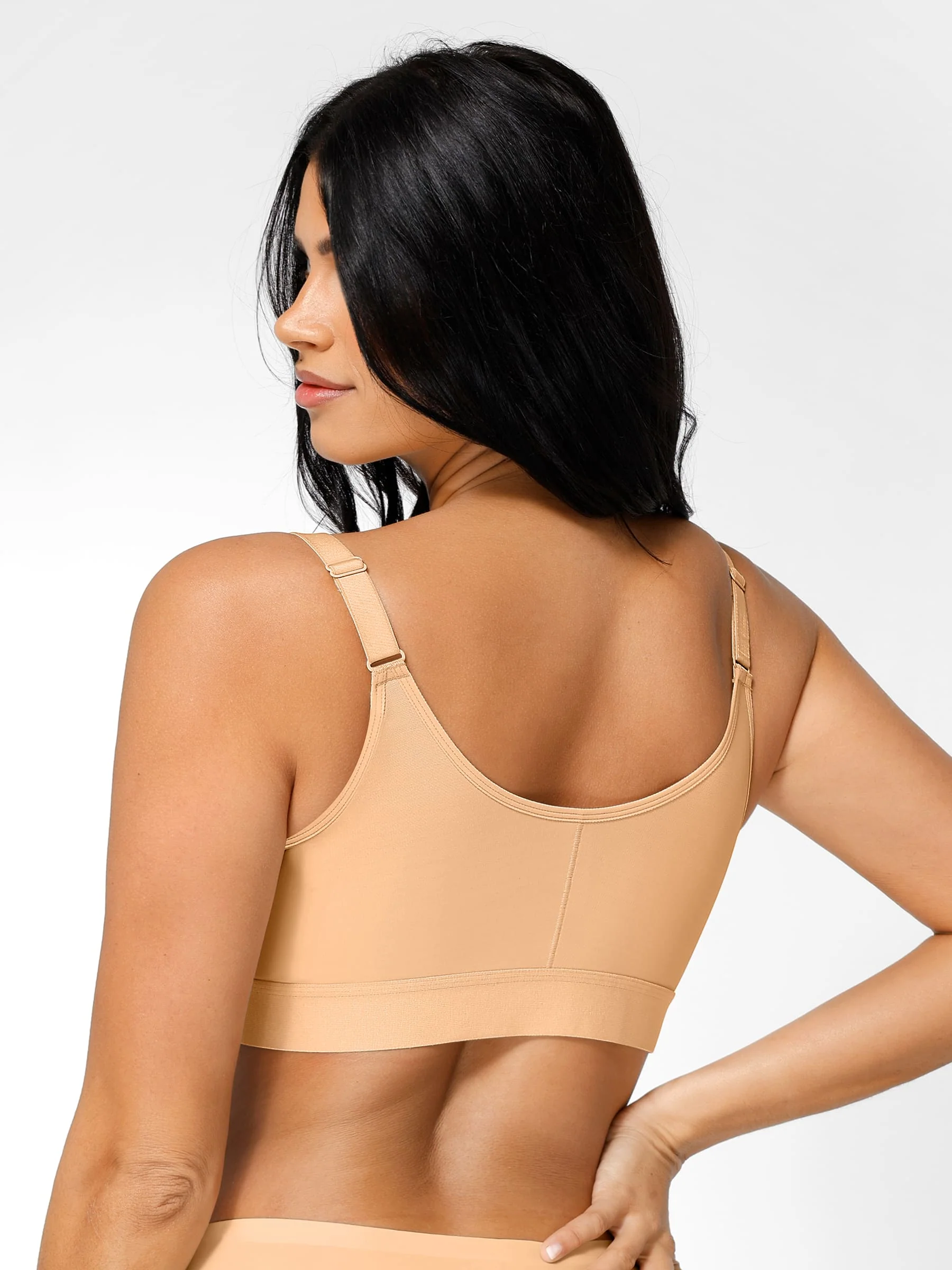Feelingirl Post Surgery Full Coverage Compression Surgical Front Closure Mastectomy Bra - Image 17