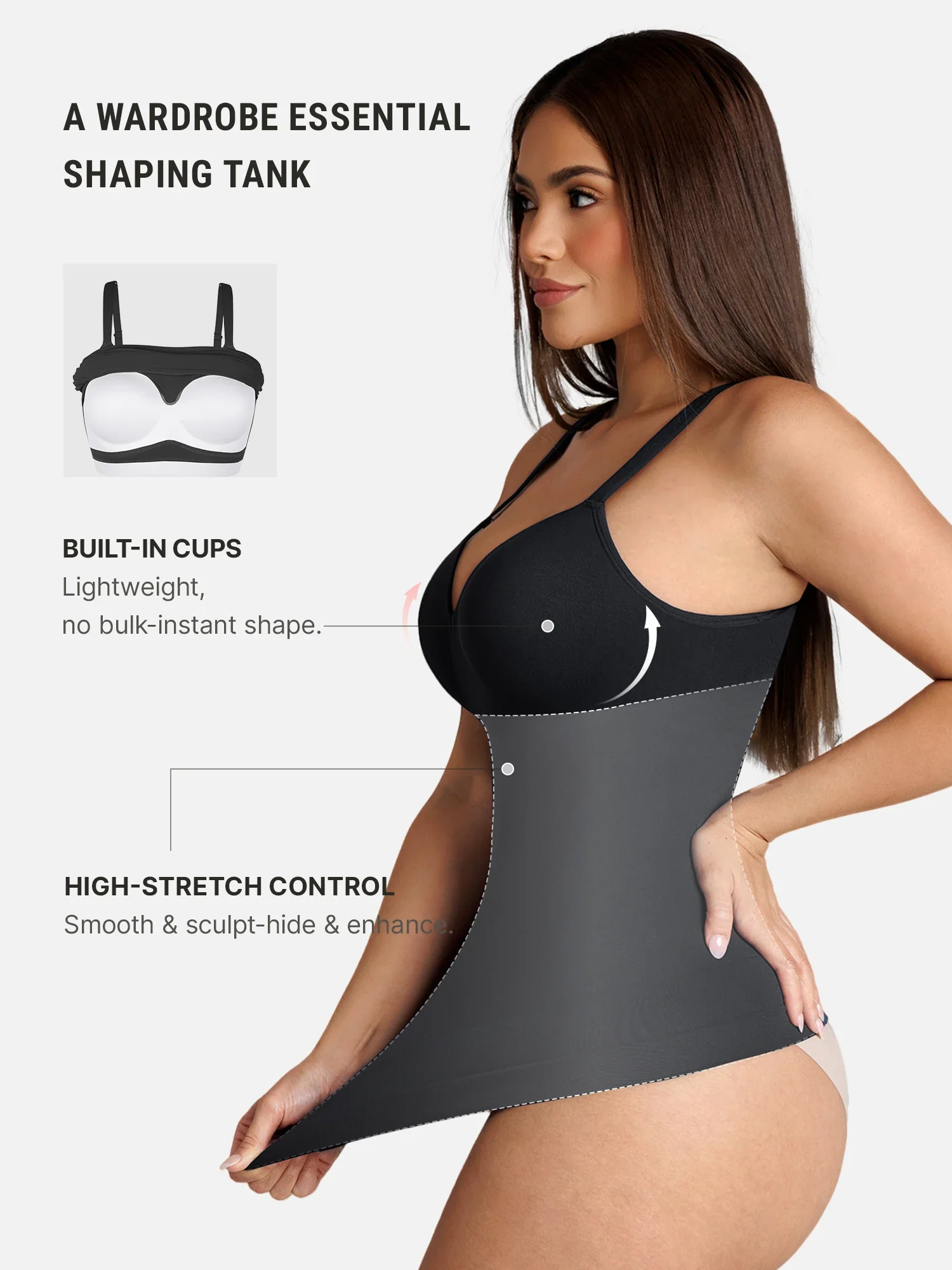 Feelingirl Seamless Built-In Bra Cami Top [BOGO] - Image 3