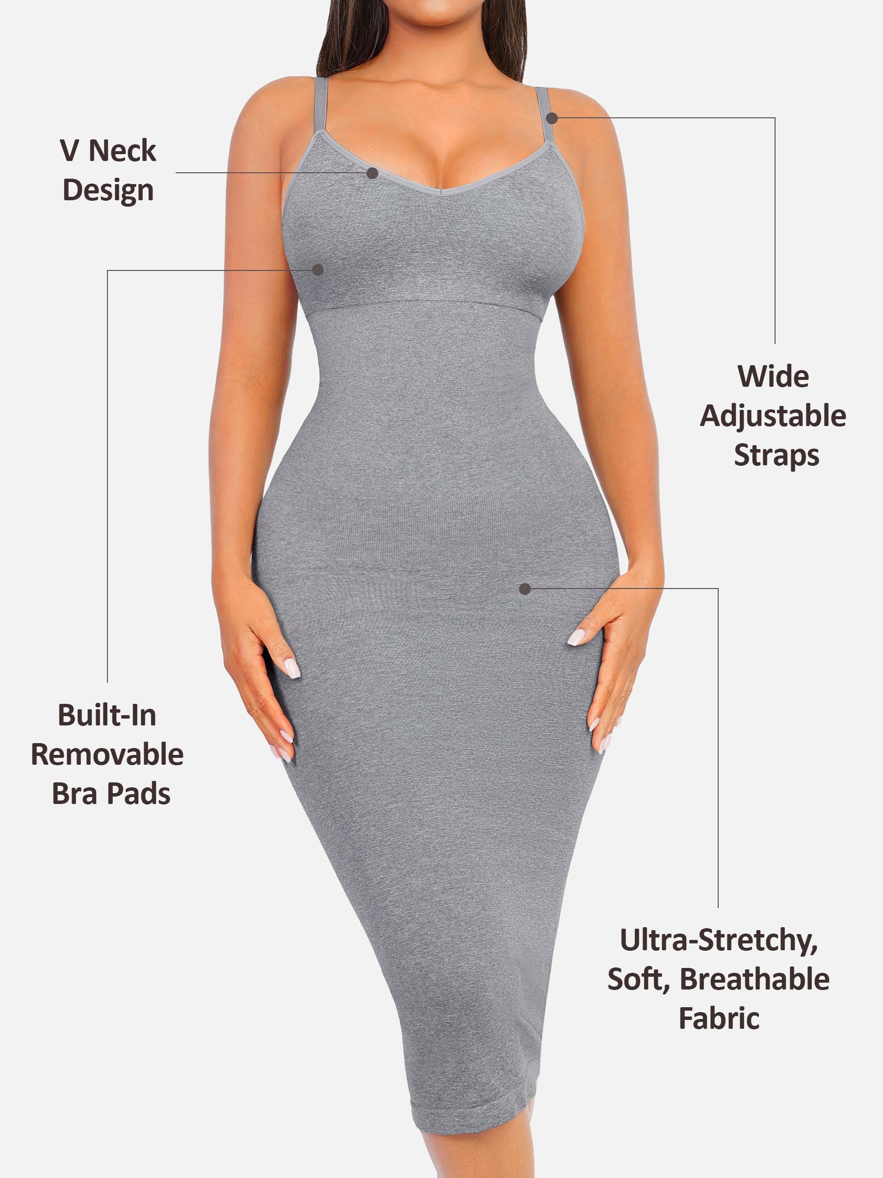 Feelingirl Seamless Midi Body Shaper Dress [BOGO] - Image 12