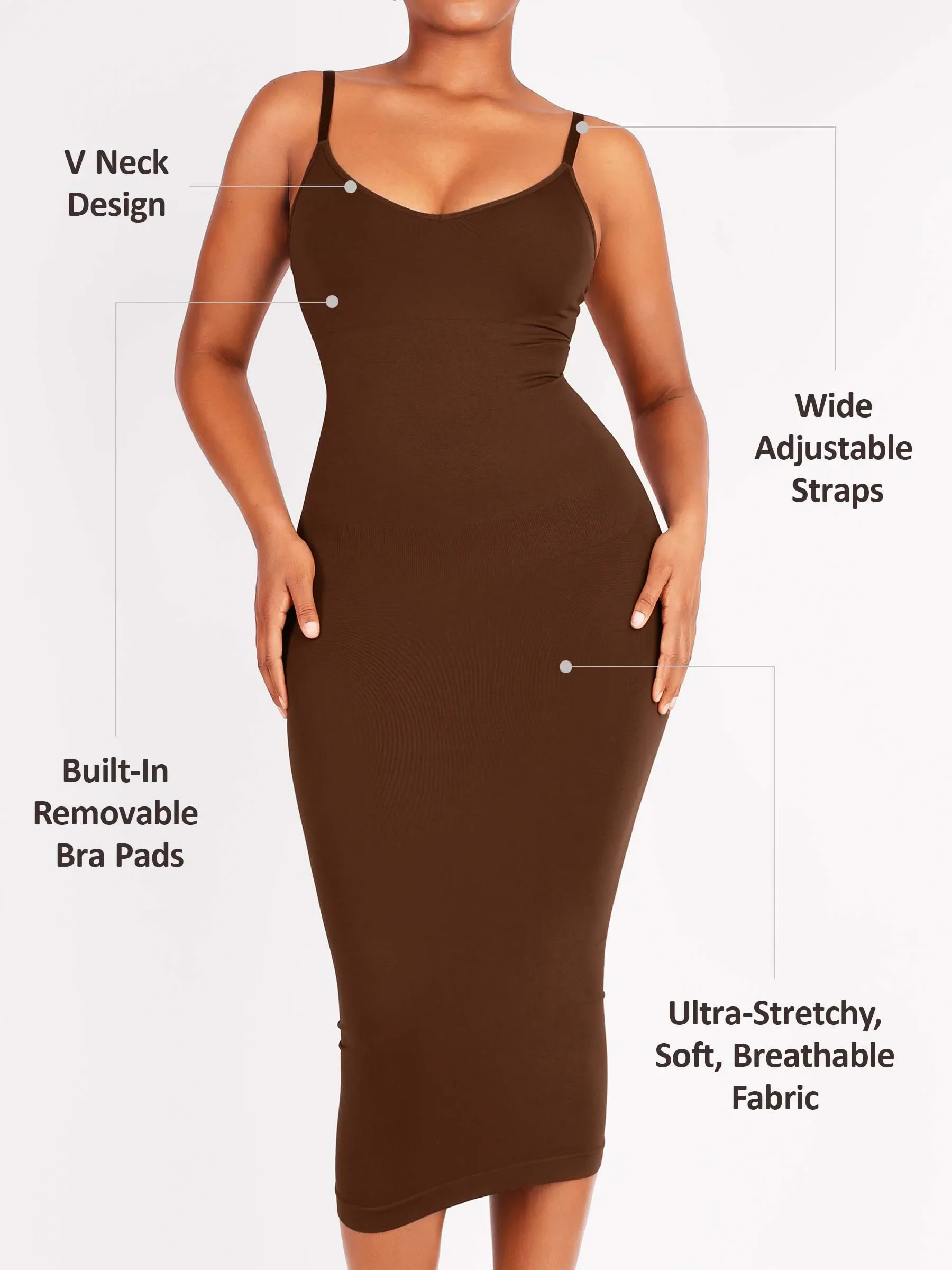 Feelingirl Seamless Padded Slimming Dress - Image 13