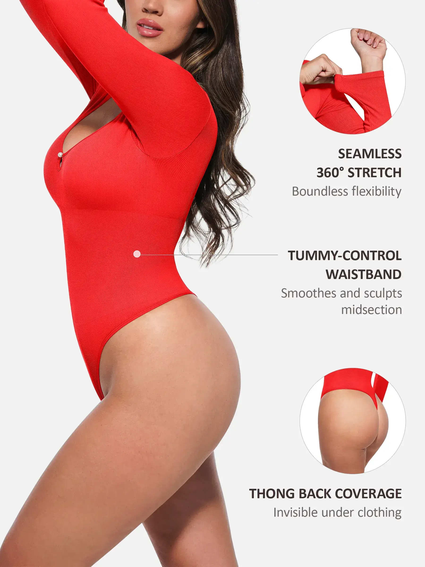 Feelingirl Seamless Ribbed Thong Bodysuit [BOGO] - Image 18