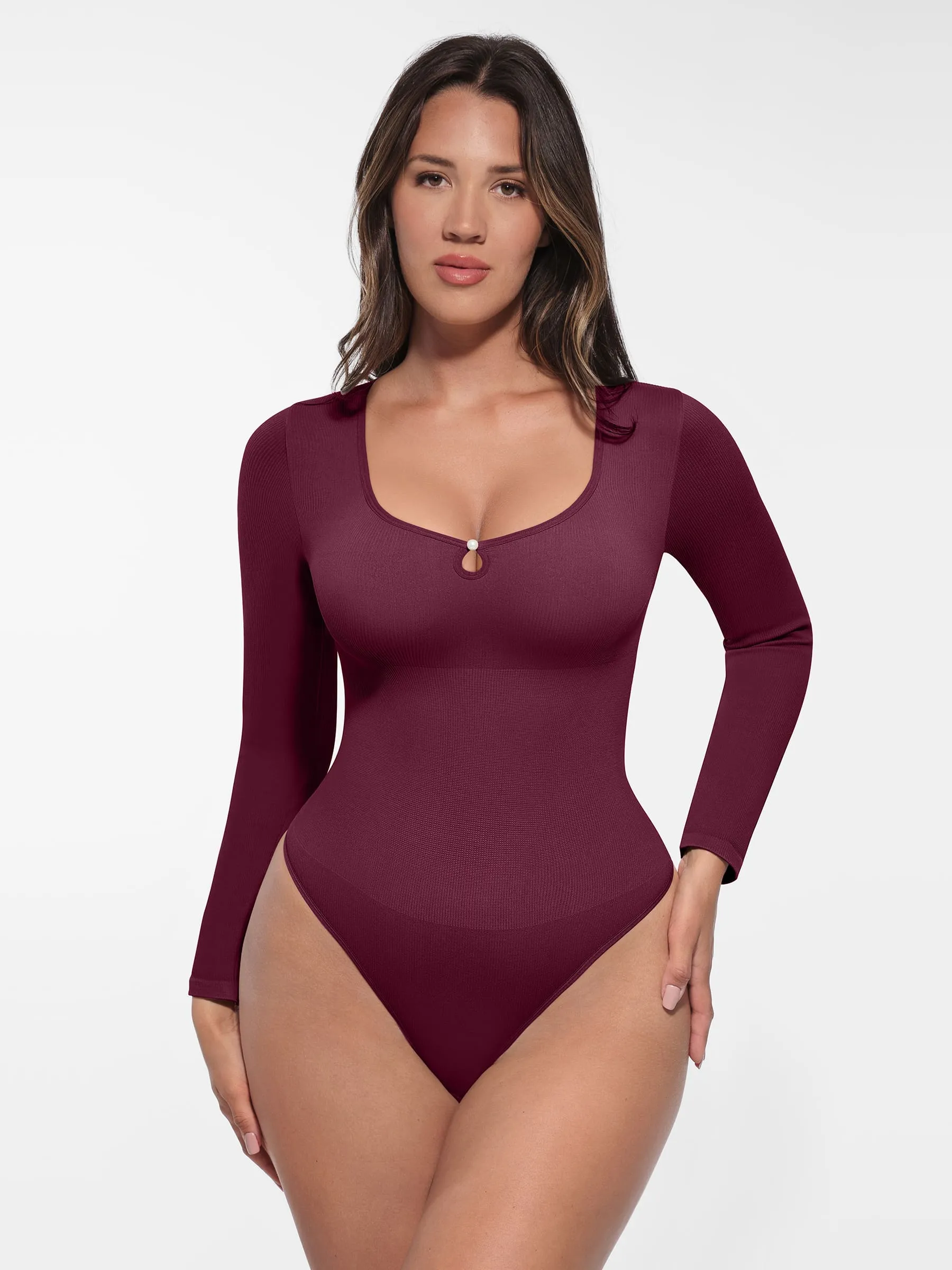Feelingirl Seamless Ribbed Thong Bodysuit [BOGO] - Image 23