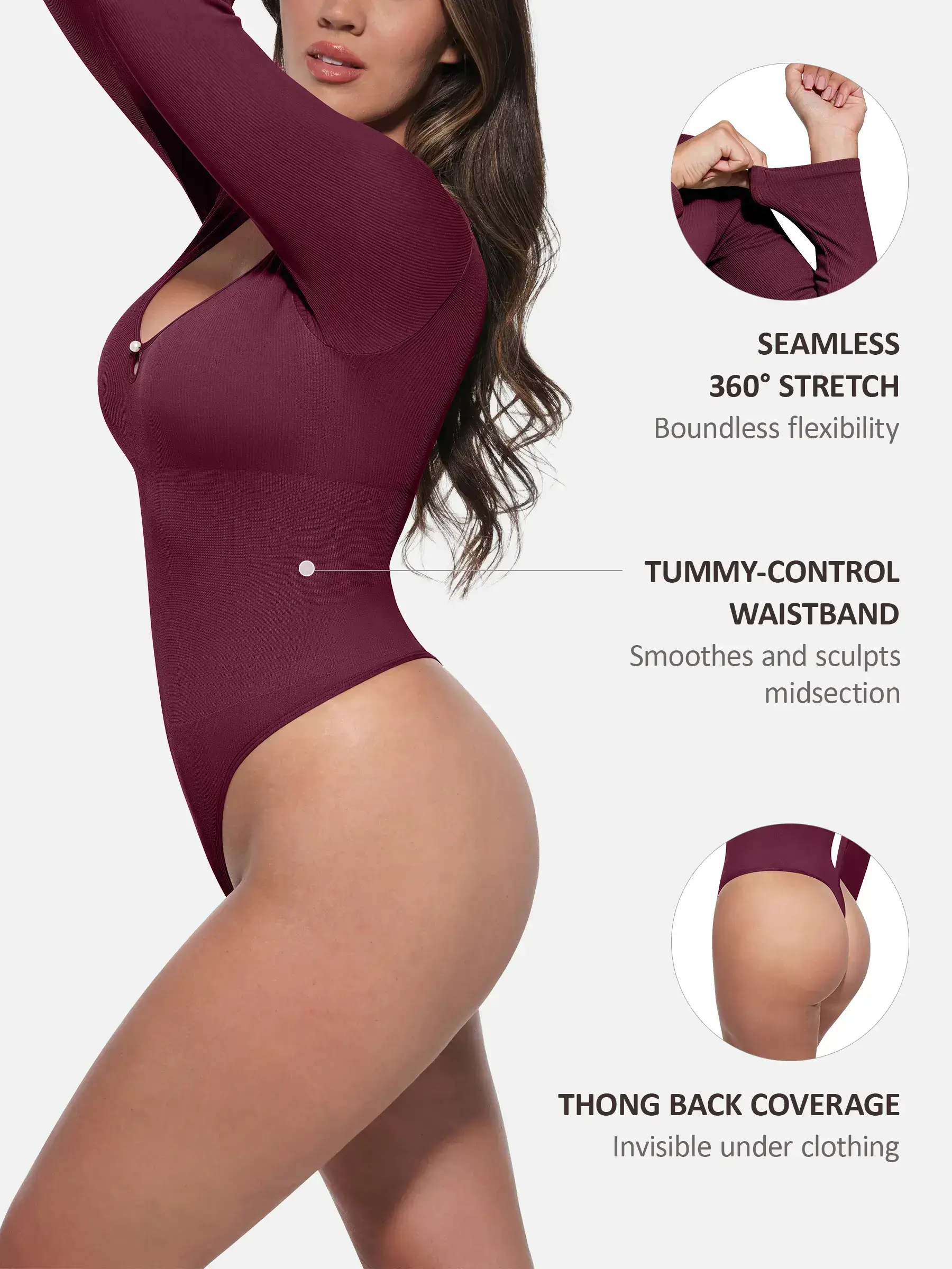 Feelingirl Seamless Ribbed Thong Bodysuit [BOGO] - Image 25