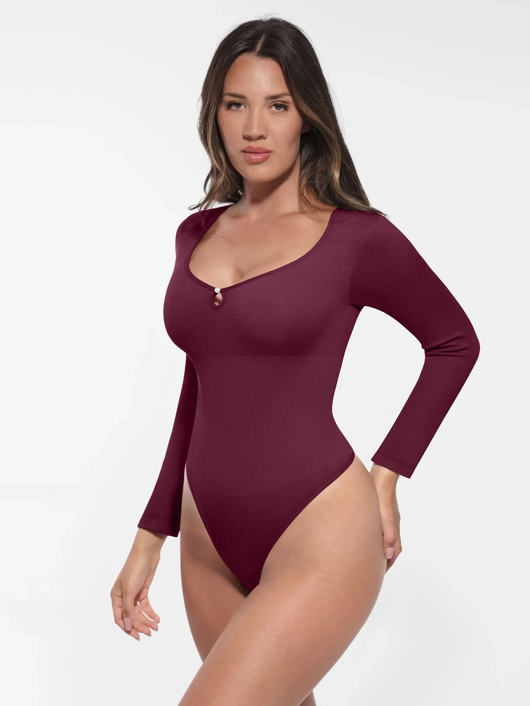 Feelingirl Seamless Ribbed Thong Bodysuit [BOGO] - Image 26