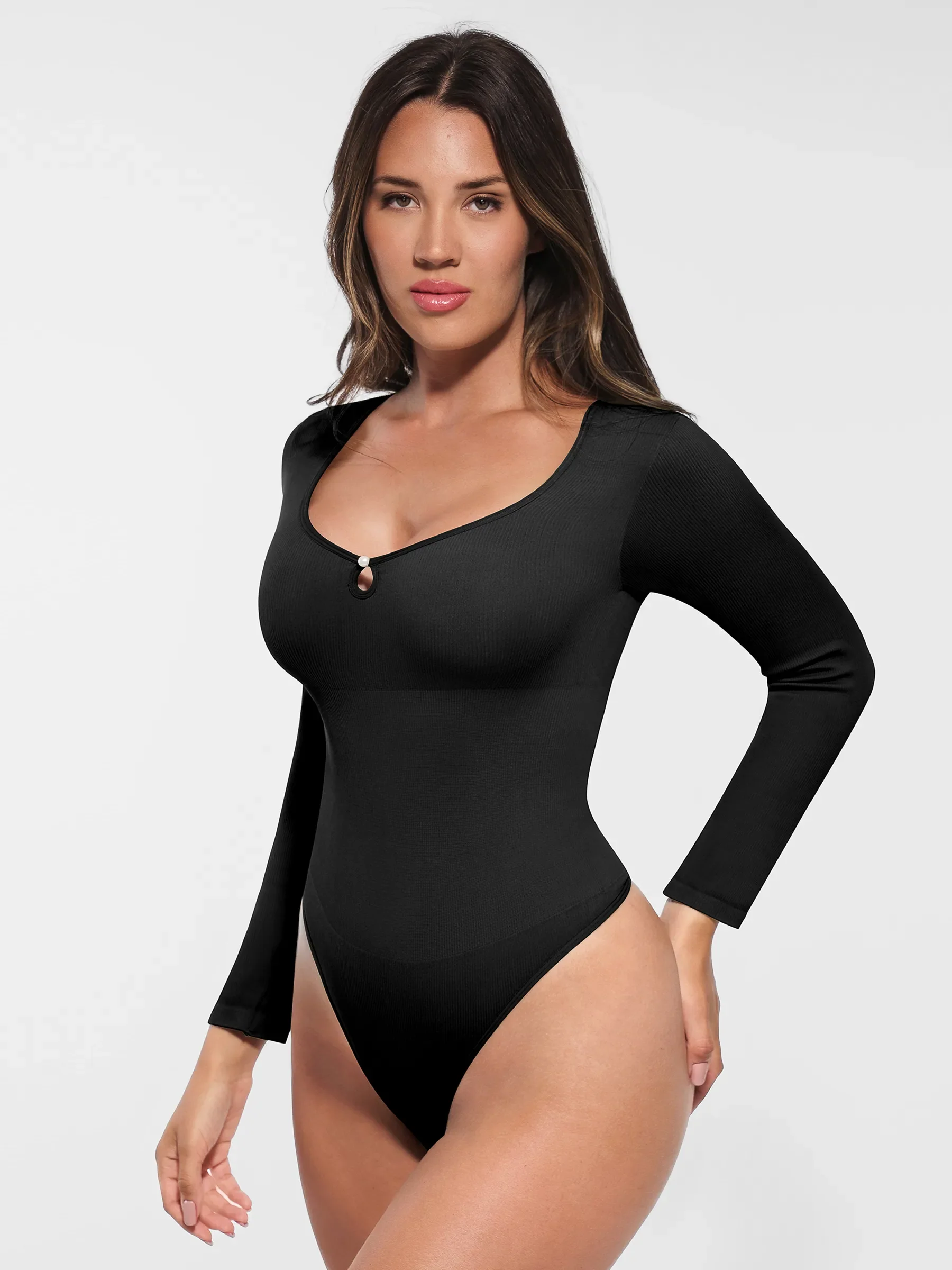 Feelingirl Seamless Ribbed Thong Bodysuit [BOGO] - Image 5
