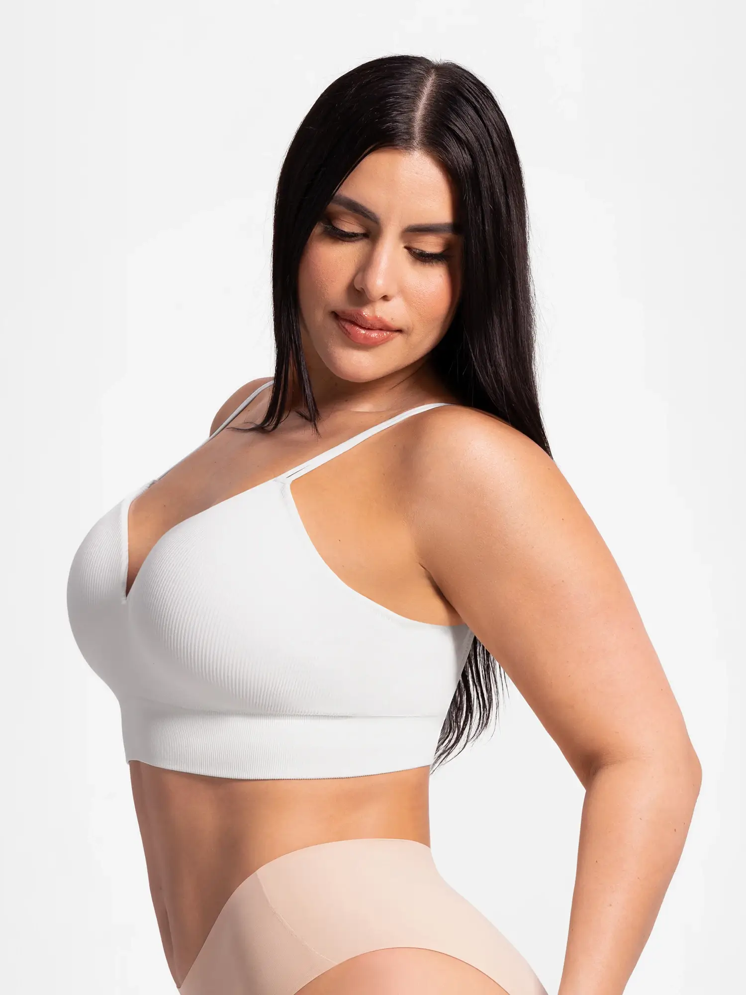 Lift Adjustable Seamless Wireless Ribbed Bra - Image 22