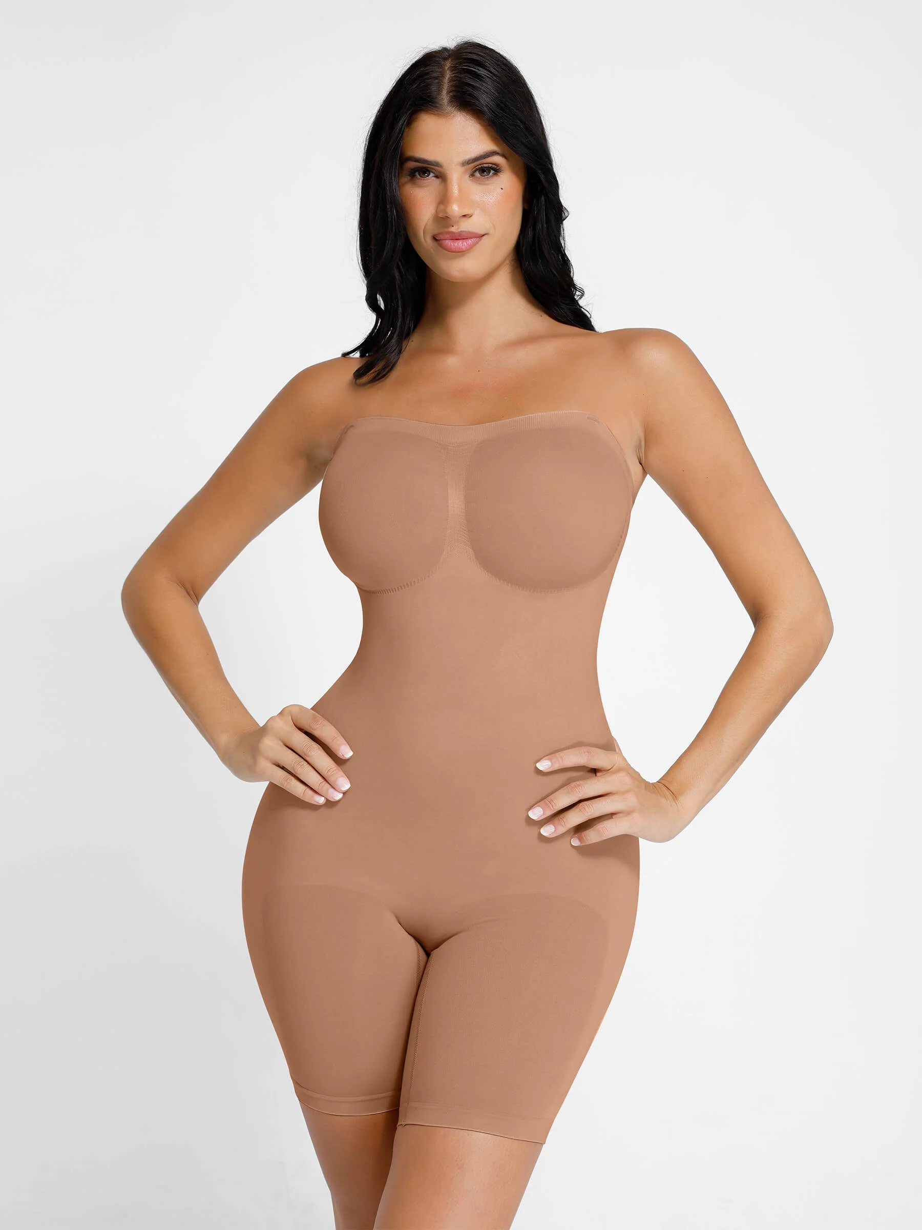Feelingirl Seamless Strapless Bodysuit with Removable Straps - Image 40