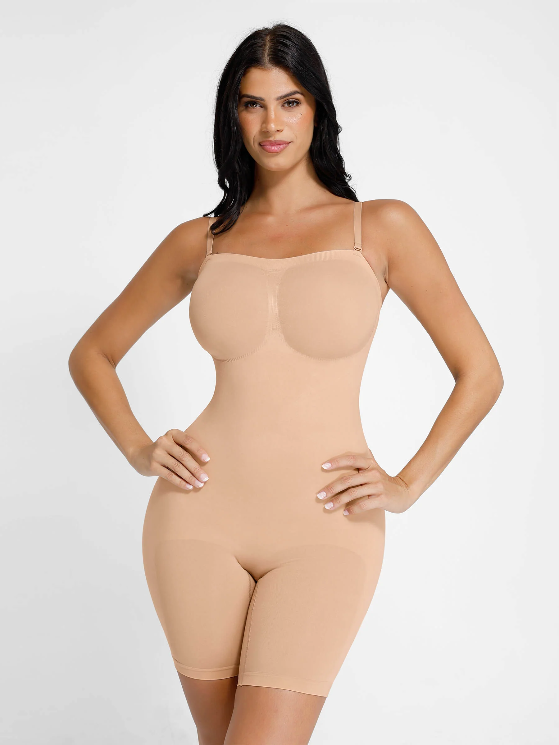 Feelingirl Seamless Strapless Bodysuit with Removable Straps - Image 65