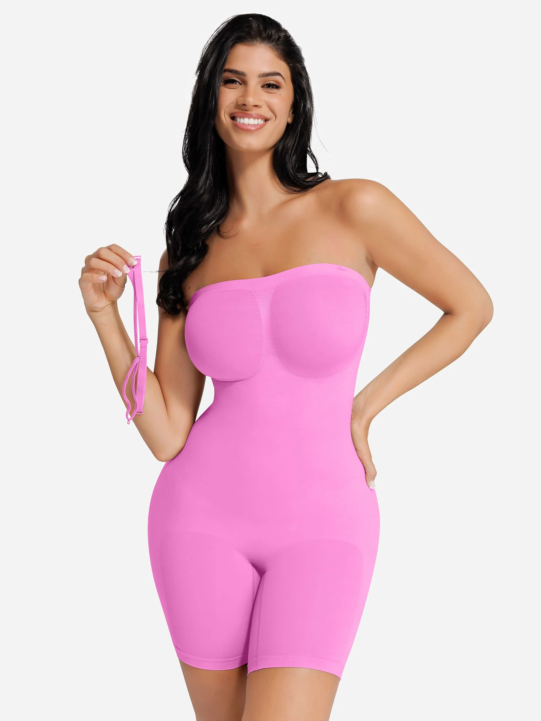 Feelingirl Seamless Strapless Bodysuit with Removable Straps - Image 75