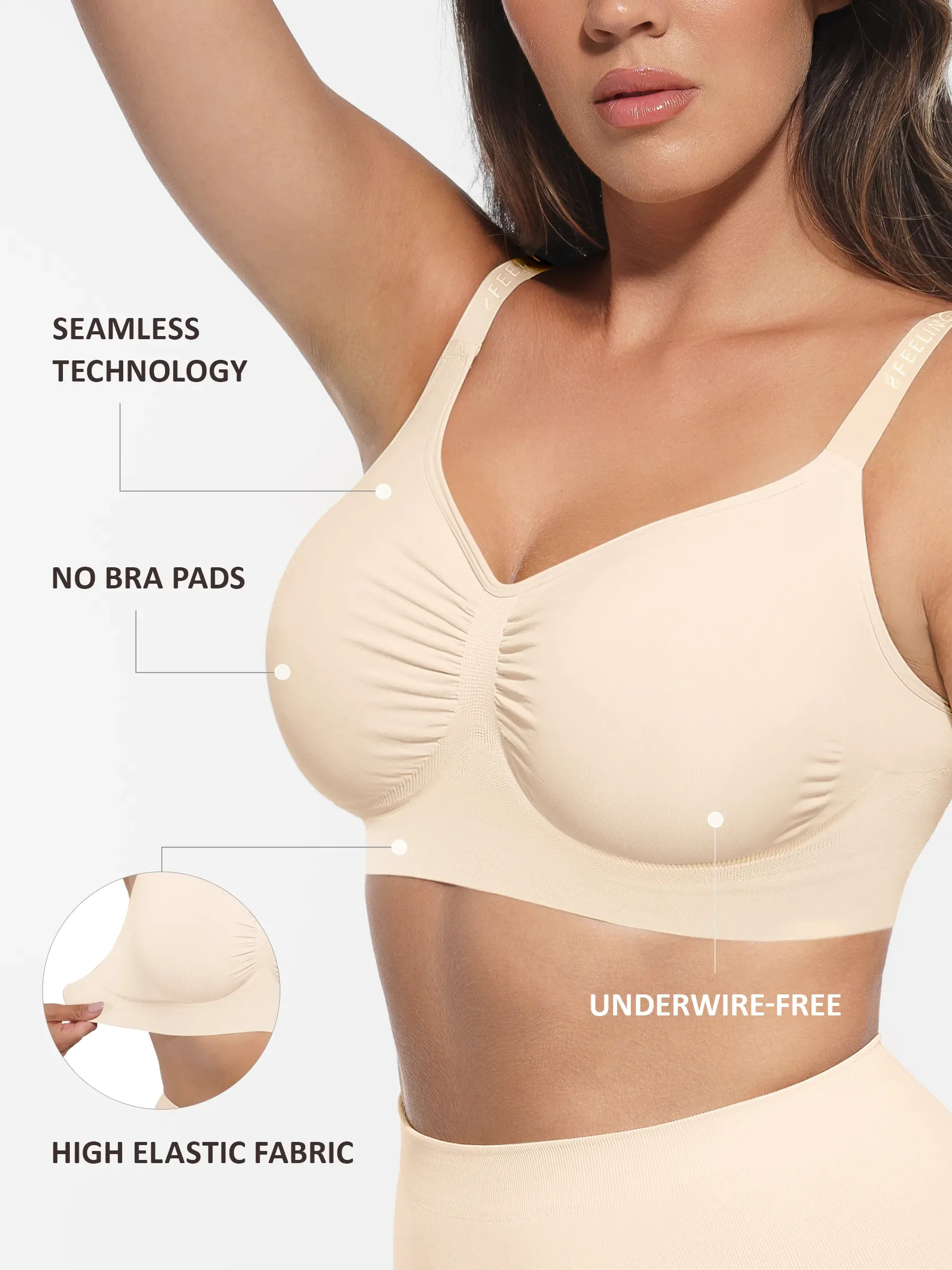 Feelingirl Seamless Wireless Bra - Image 3