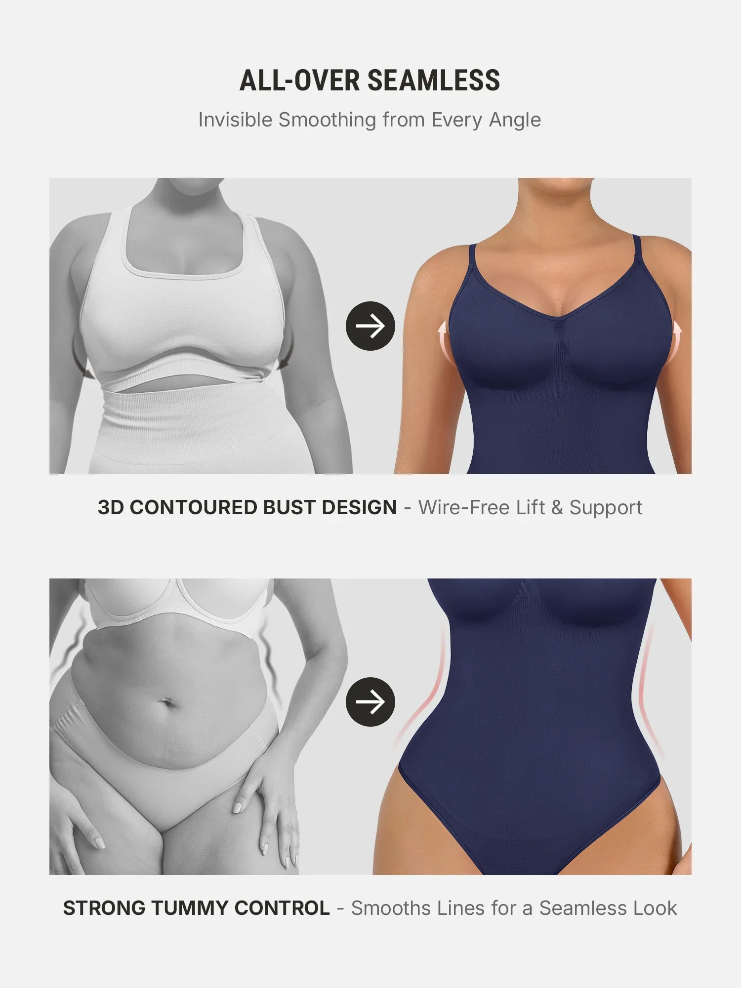 Feelingirl Smooth Contour™ Tummy Control Seamless Bodysuit - Image 105