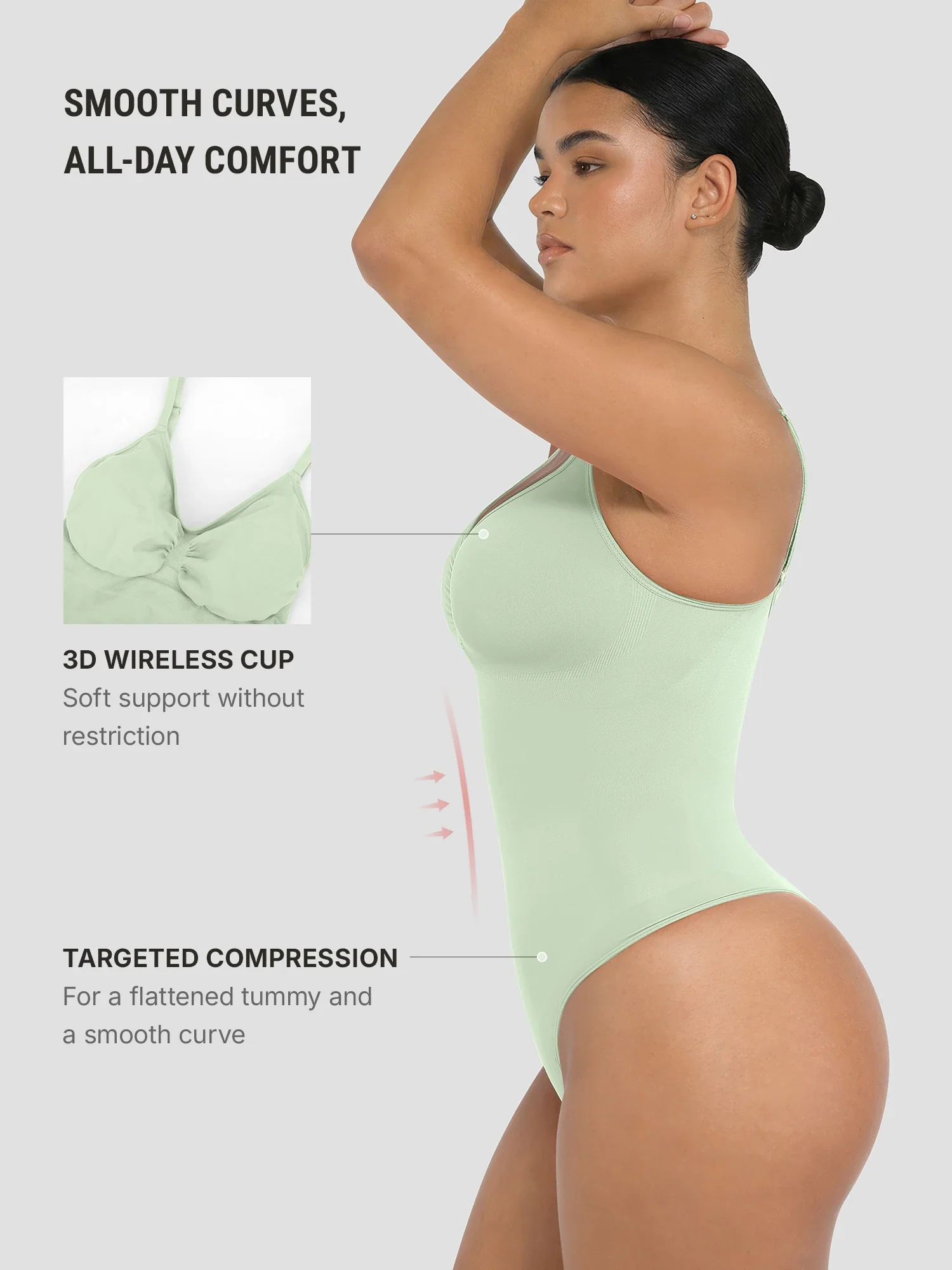 Feelingirl Smooth Contour™ Tummy Control Seamless Bodysuit - Image 112