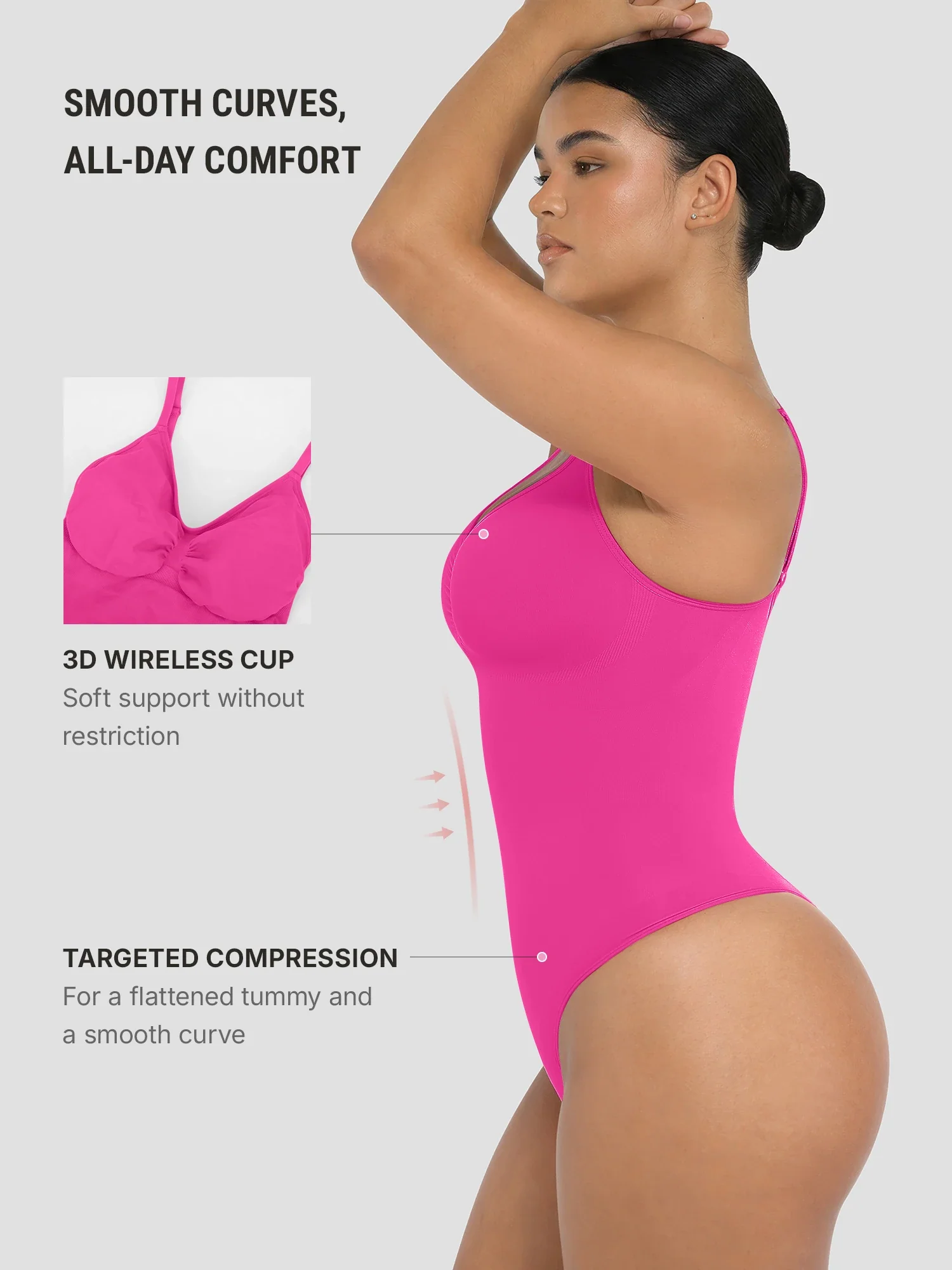 Feelingirl Smooth Contour™ Tummy Control Seamless Bodysuit - Image 56