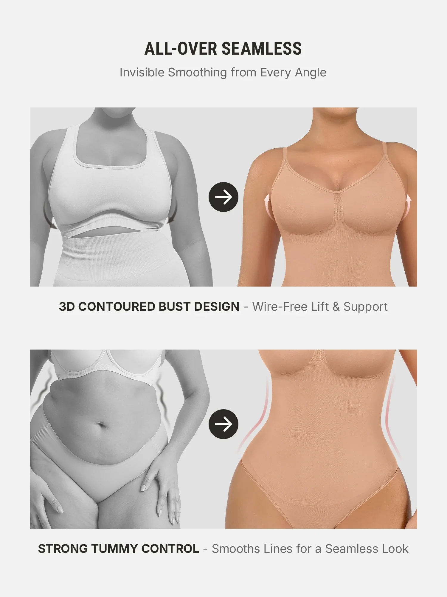 Feelingirl Smooth Contour™ Tummy Control Seamless Bodysuit - Image 6