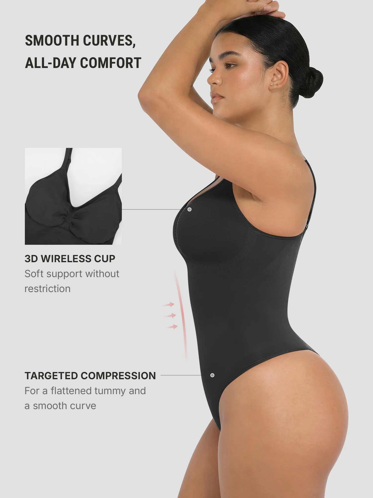 Feelingirl Smooth Contour™ Tummy Control Seamless Bodysuit - Image 91
