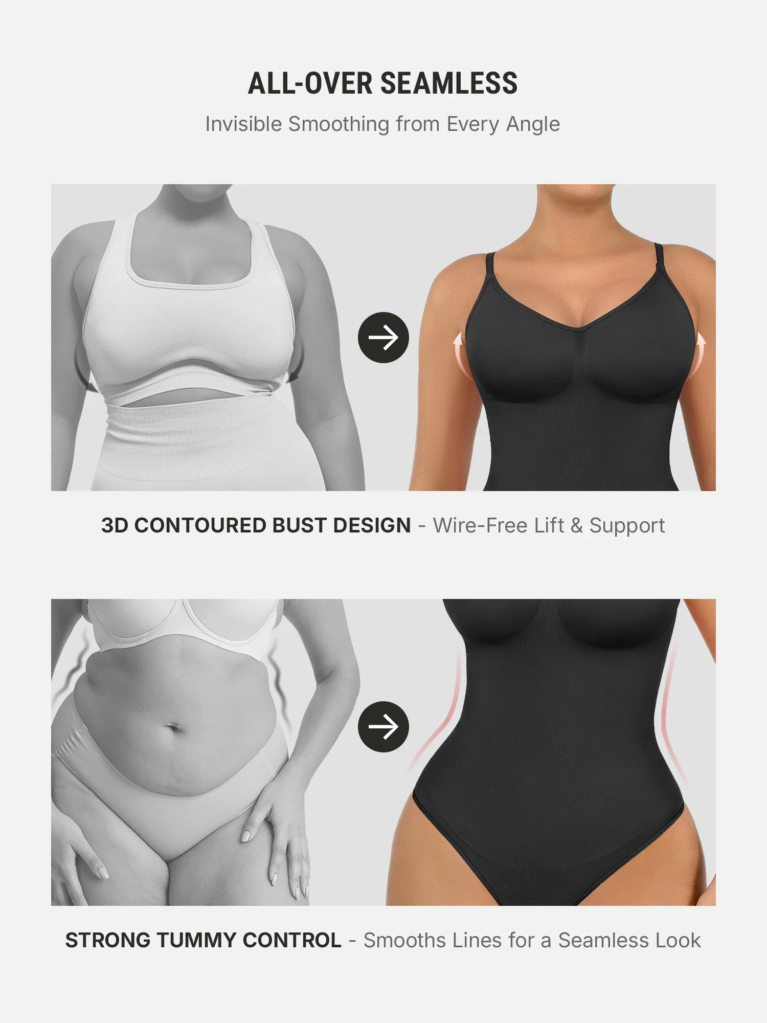 Feelingirl Smooth Contour™ Tummy Control Seamless Bodysuit - Image 94