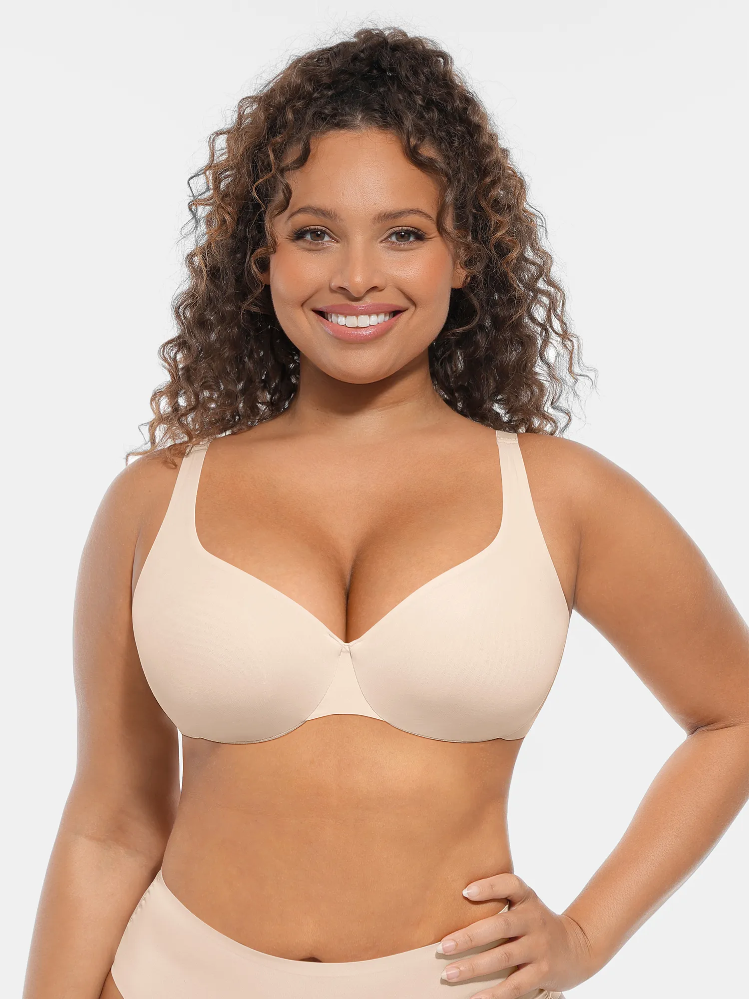 Feelingirl Adjustable Deep V-Neck Underwire Bra - Image 40