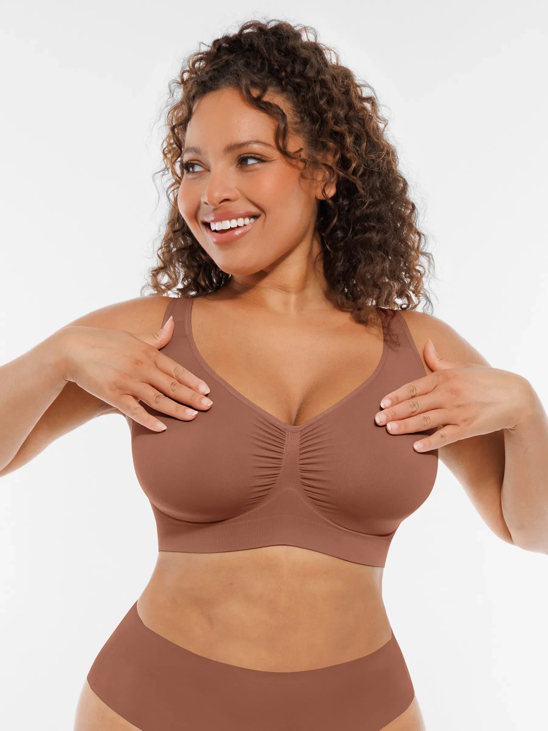 Feelingirl Wire-Free Wide Straps Comfort Bra [BOGO] - Image 50