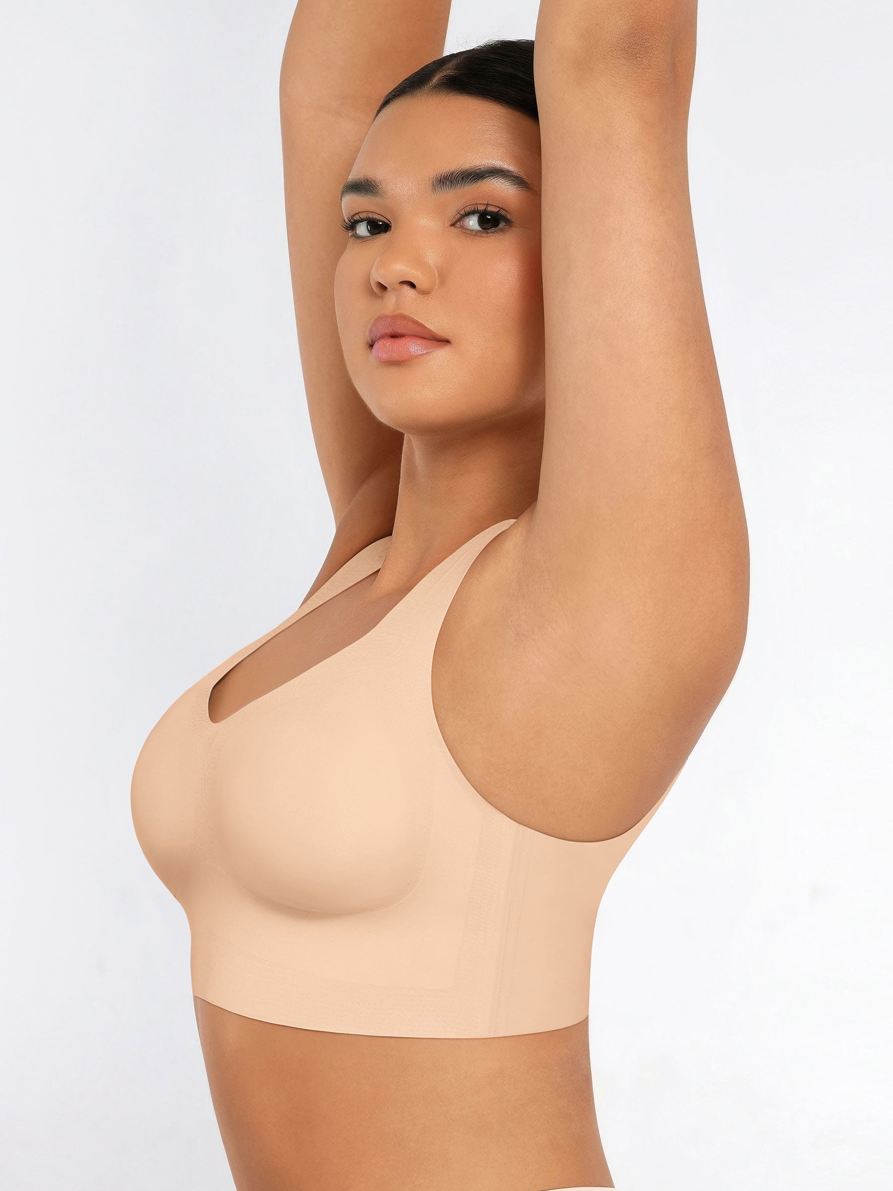 Feelingirl Seamless V Neck Comfort Fit Everyday Bra - Image 10